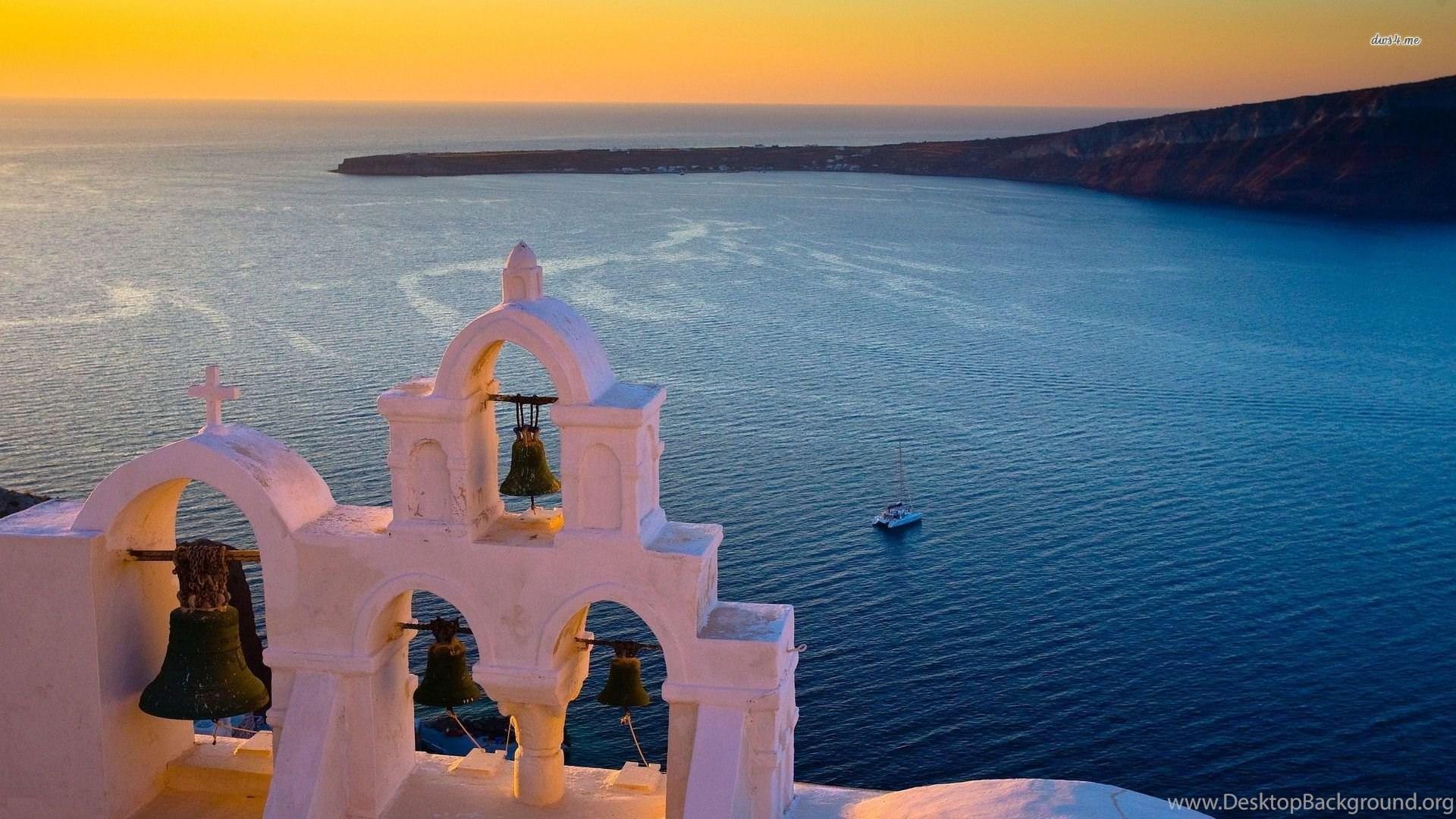 1920x1080 Santorini Wallpaper Beach Wallpaper Desktop Background