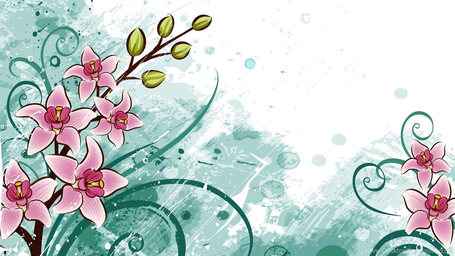 1920x1080 Flowers N Birds HD Wallpaper Desktop Background