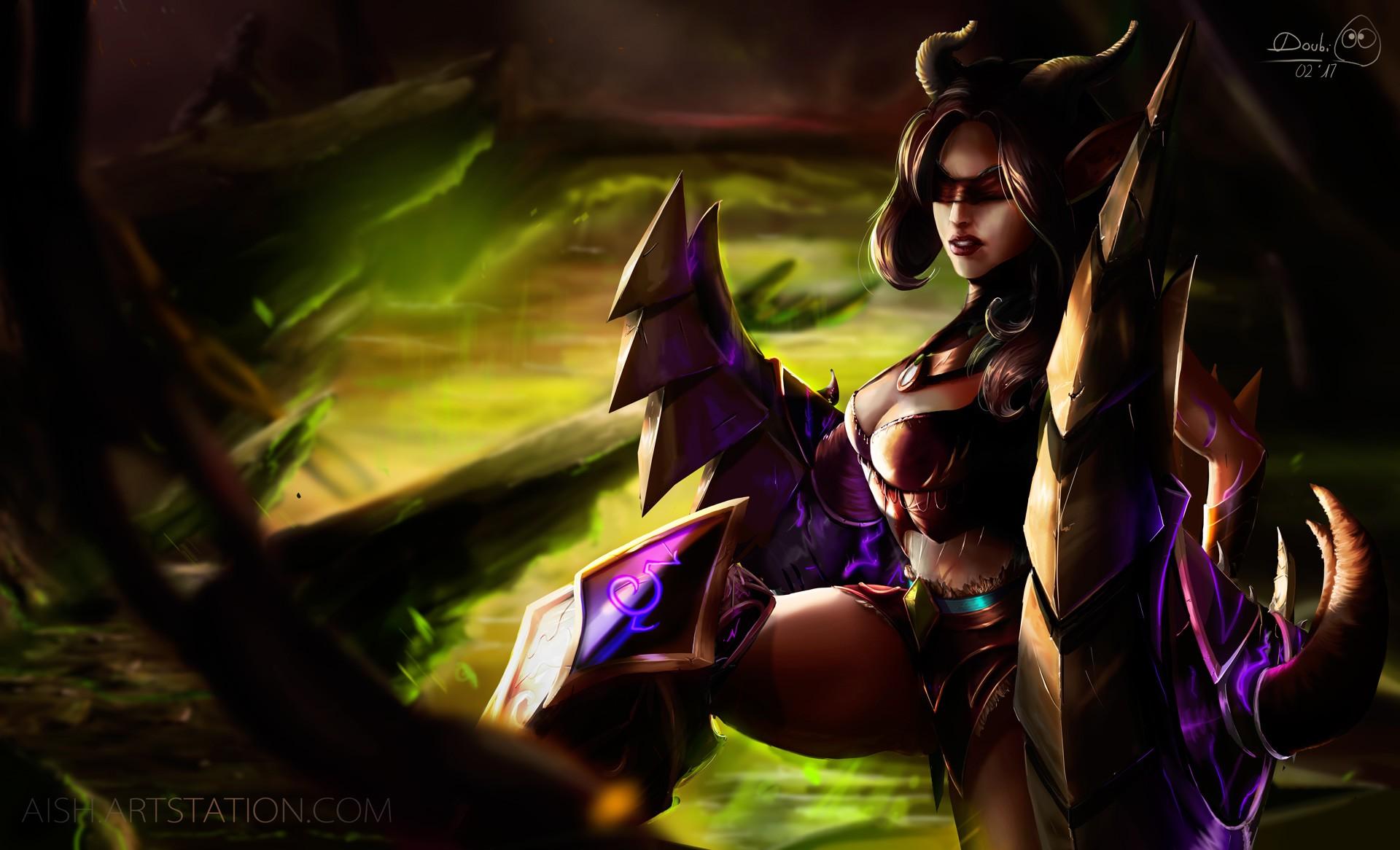 1920x1166 Illidan, DoubiDoubi, Drawing, Demon Hunter WoW, World of Warcraft Wallpaper HD / Desktop and Mobile Background