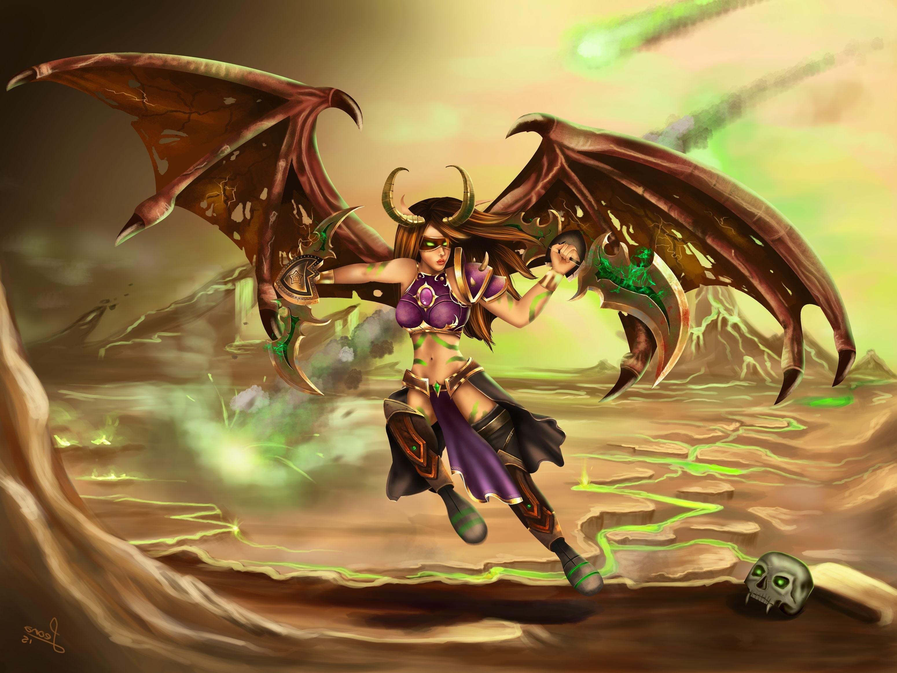 3100x2325 Demon Hunter Wallpaper Wow