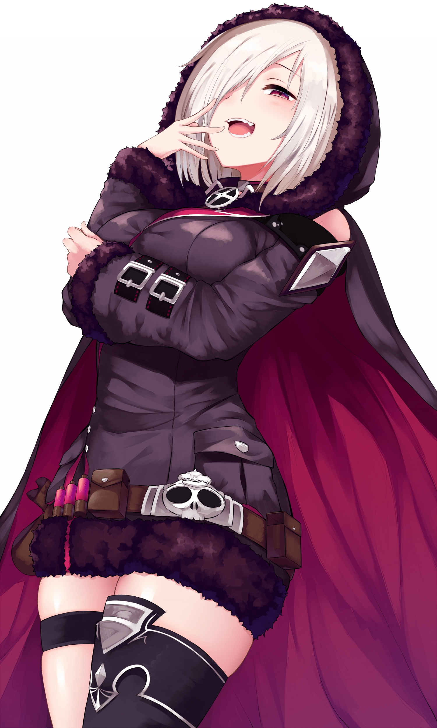 1500x2500 Yamato (artist), vertical, white hair, anime girls, anime, Shadowverse, digital art, artwork, portrait display, purple eyes, Shingeki no Bahamut, 2D. Mocah HD Wallpaper