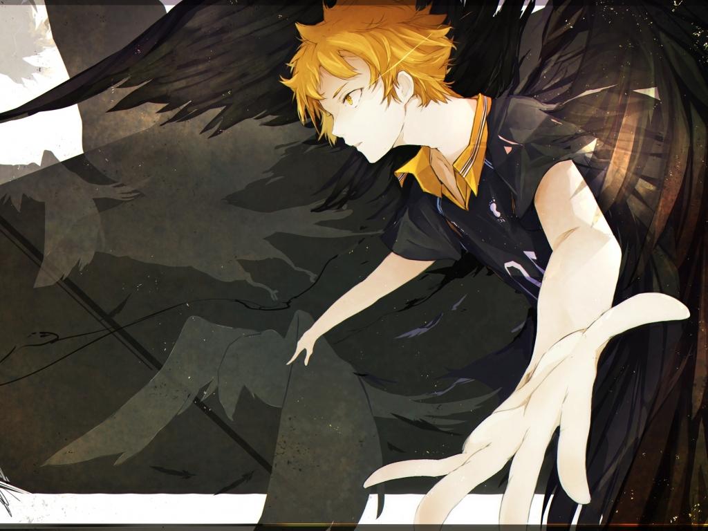 1024x768 Wallpaper Orange Hair, Haikyuu, Dark Wings, Hinata Shouyou:2850x1912