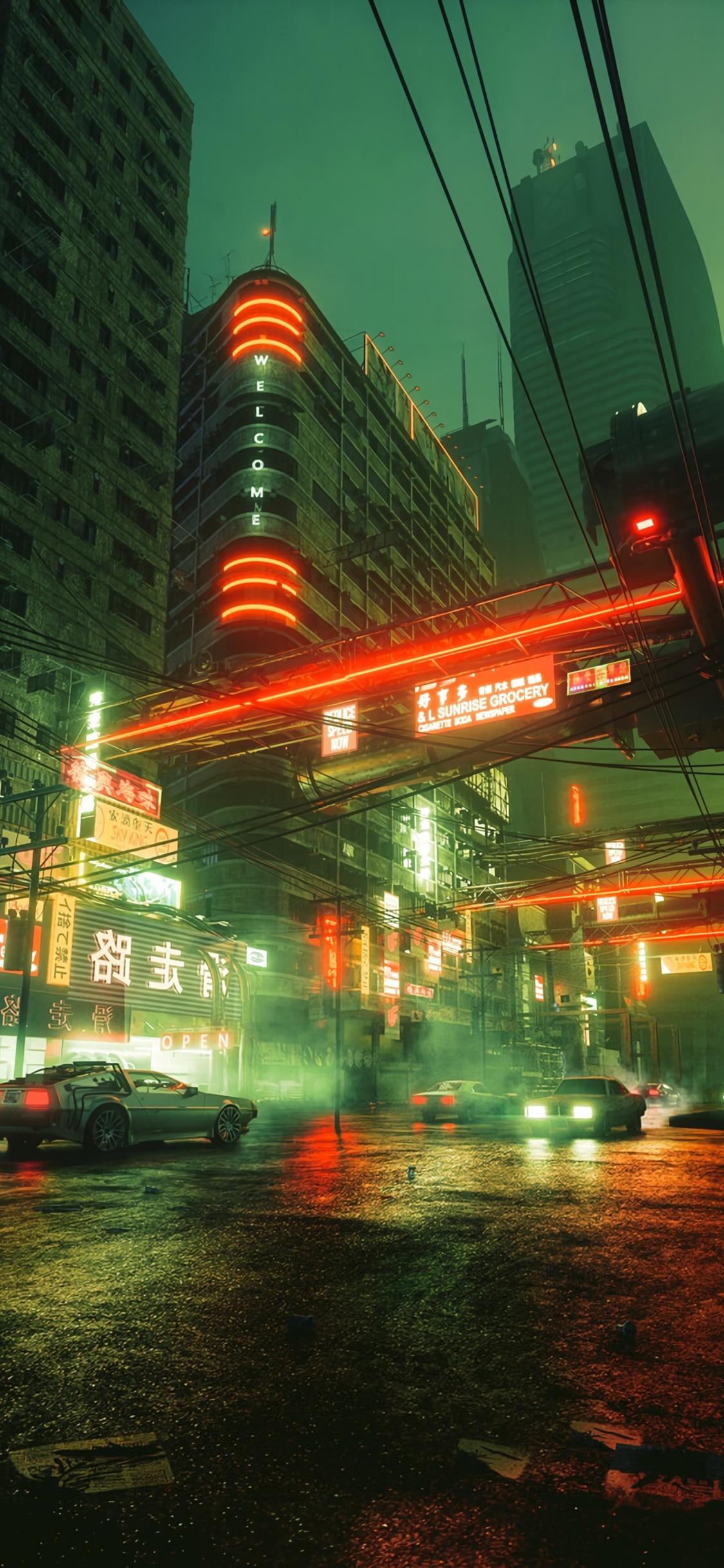 1125x2436 Street Reflection Car Japan iPhone XS, iPhone iPhone X HD 4k Wallpaper, Image, Background, Photo and Picture