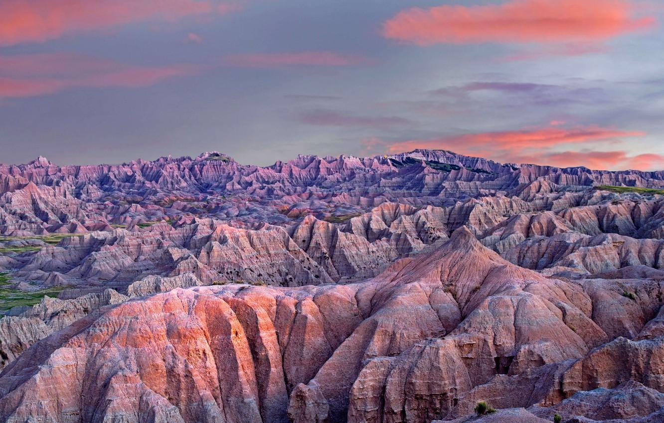 1332x850 Wallpaper mountains, USA, Badlands National Park, South Dakota, Badlands image for desktop, section пейзажи
