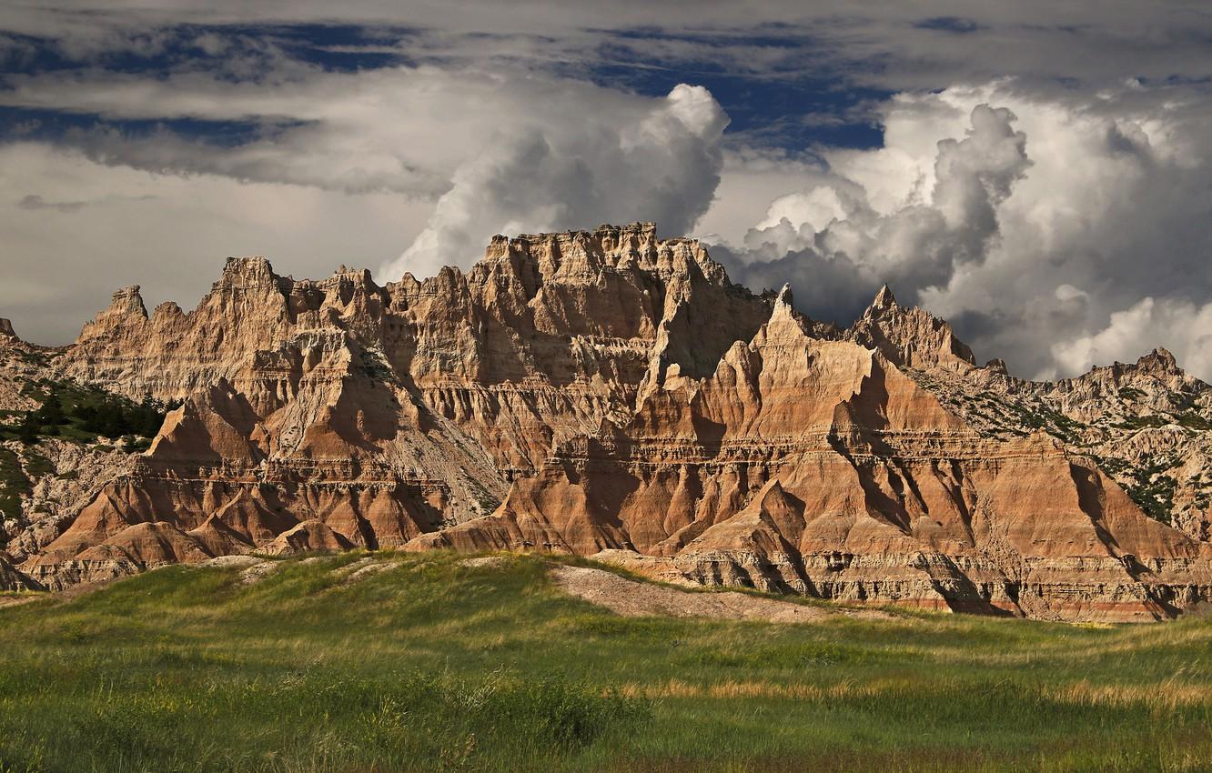 1332x850 badlands wallpaper, mountainous landforms, badlands, natural landscape, nature, mountain, mountain range, sky, rock, formation, cloud