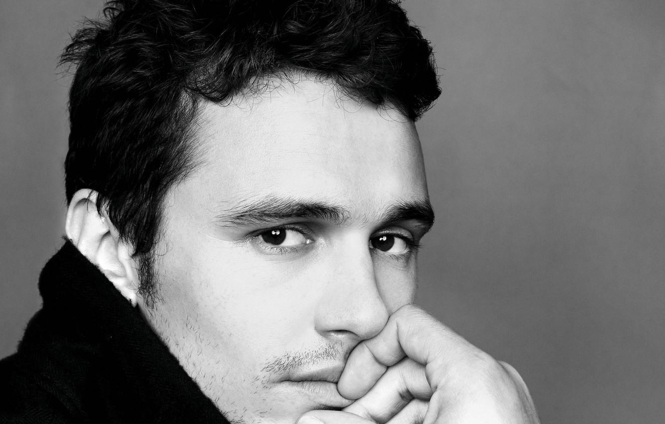 1332x850 Wallpaper actor, black and white, male, James Franco, James Franco image for desktop, section мужчины