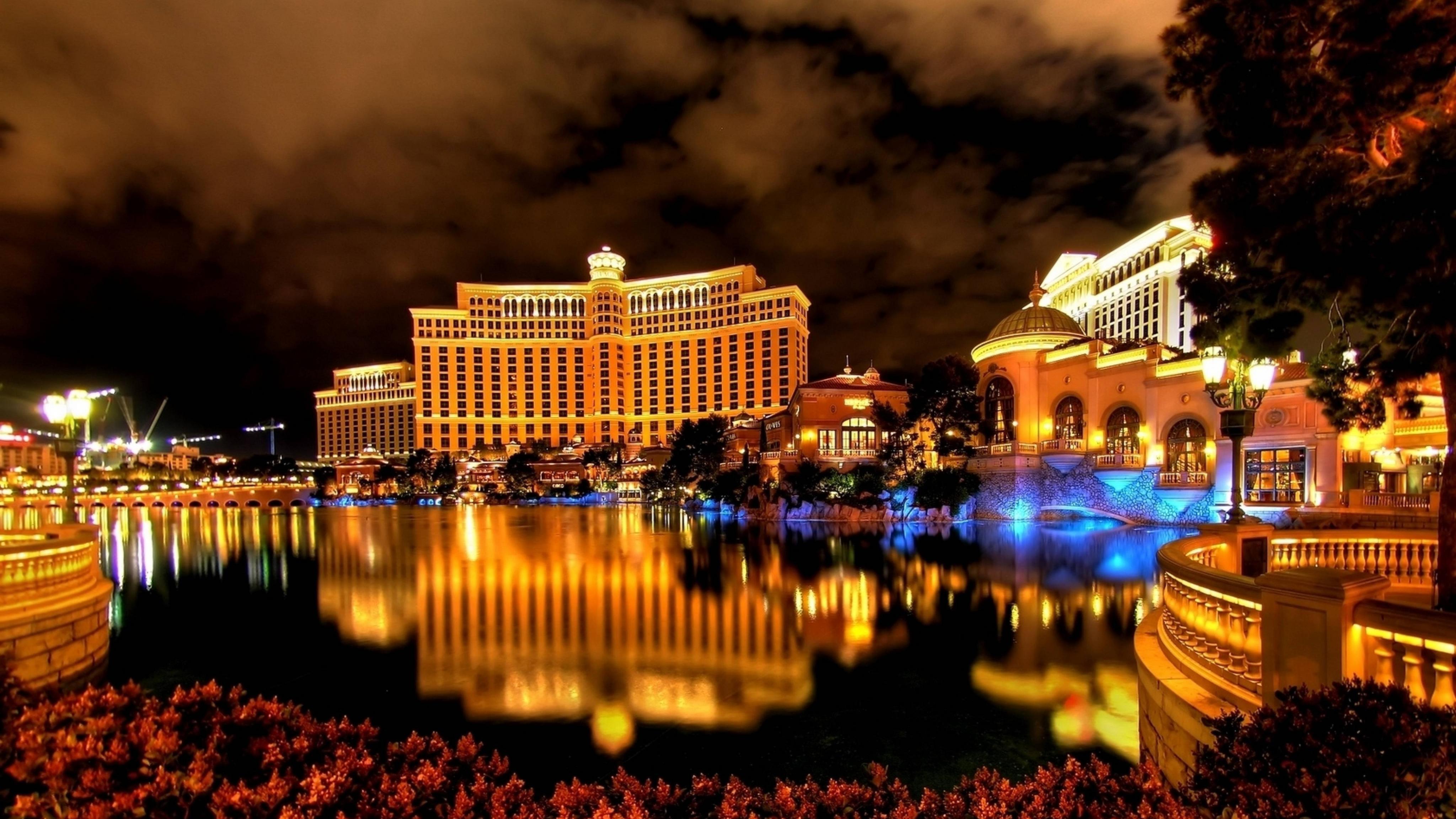 4096x2304 las vegas, night, hotel 5K Wallpaper, HD City 4K Wallpaper, Image, Photo and Background