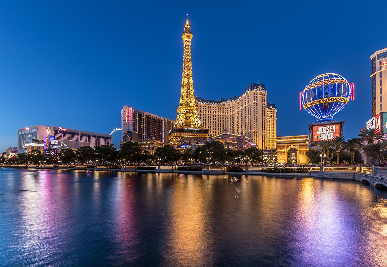 1280x883 Wallpaper Las Vegas USA river Night Cities Building