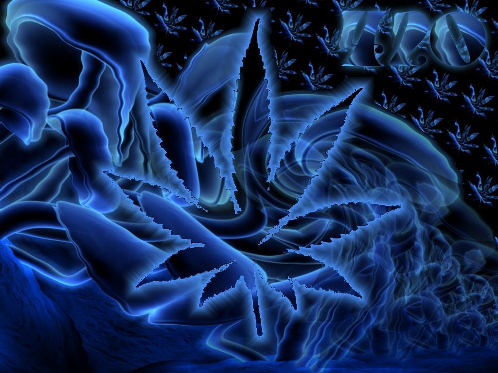 1024x768 Blue Trippy Wallpaper