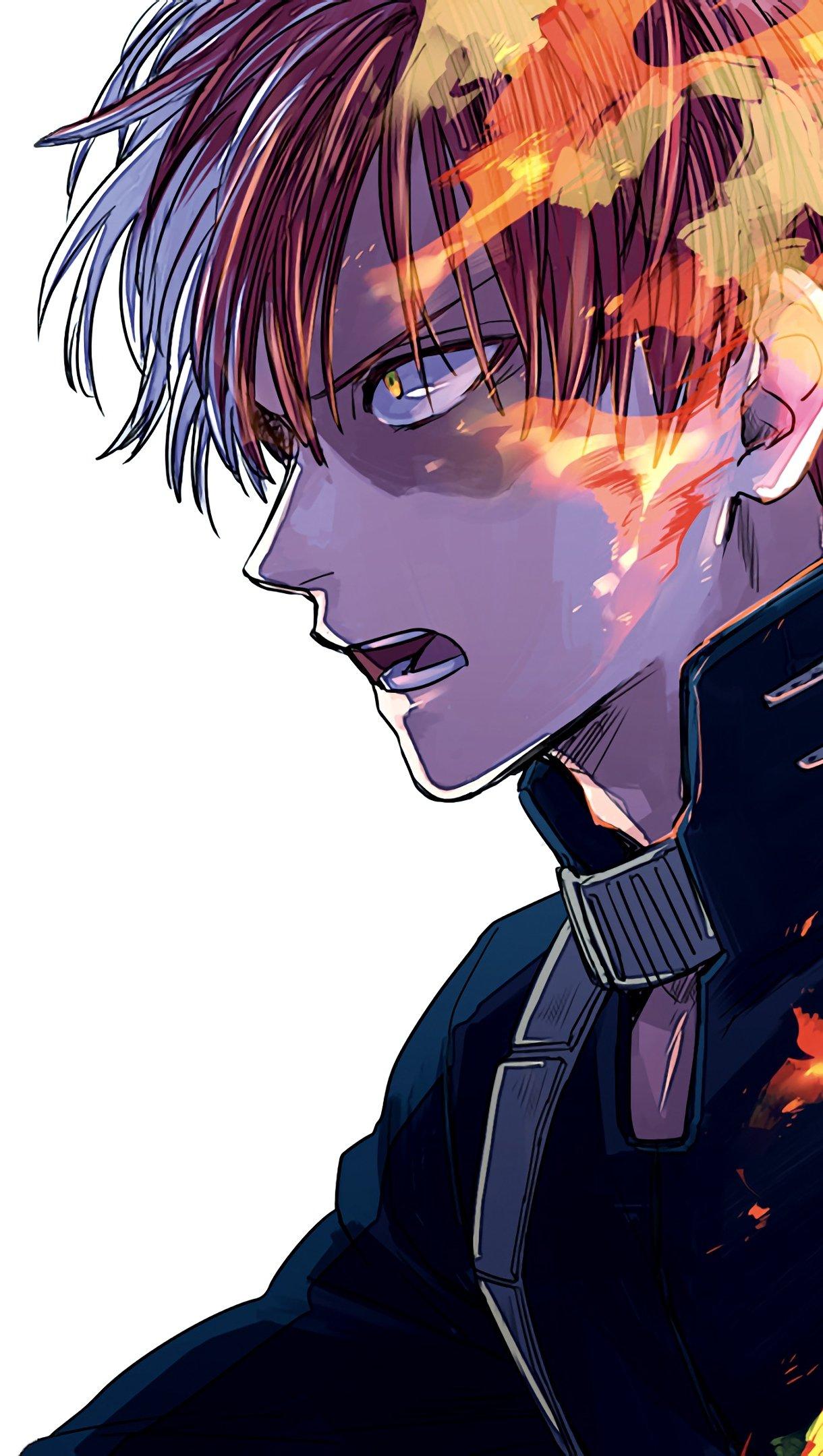 1220x2160 Shoto Todoroki My Hero Academia Anime Wallpaper 4K for iPhone and Mobile Phone