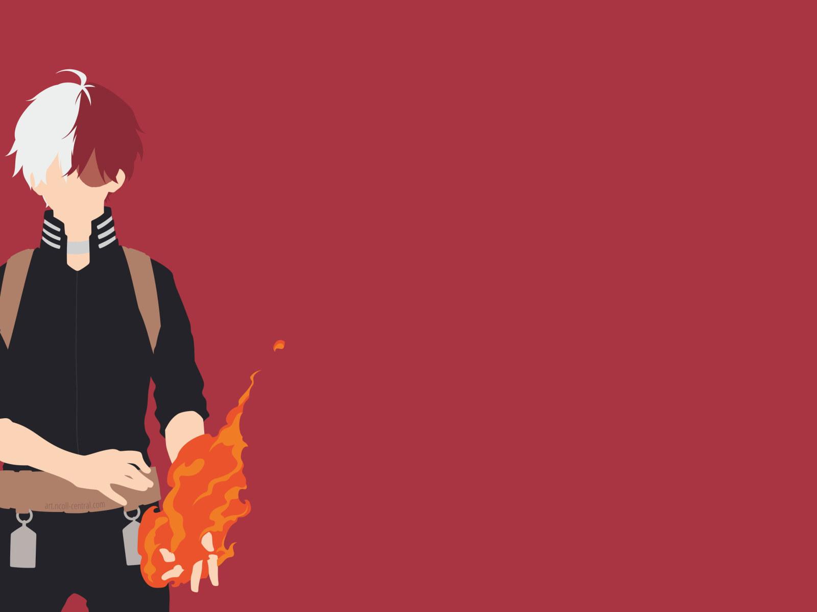 1600x1200 Wallpaper Boku No Hero Academia, Shouto Todoroki, Minimal • Wallpaper For You HD Wallpaper For Desktop & Mobile