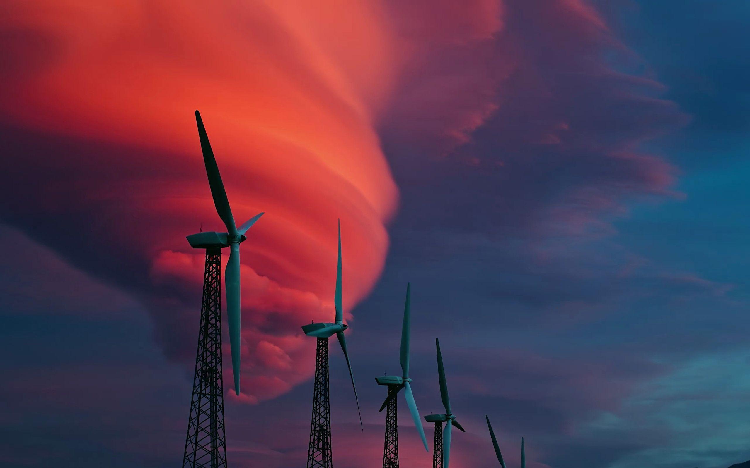 2560x1600 Wind Turbine Wallpaper. Wind turbine, Turbine, Wind