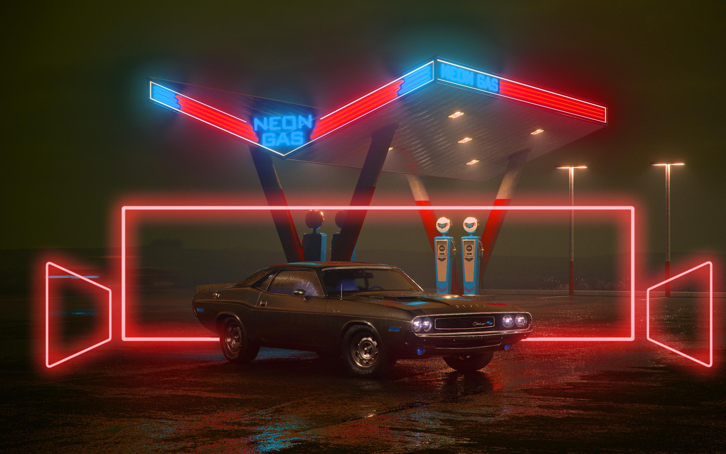 2500x1562 Neon Gas Wallpaper