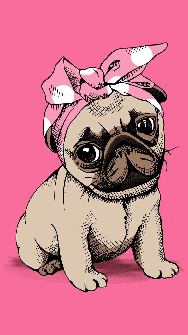 720x1280 Dog, Wallpaper, And Pink Image