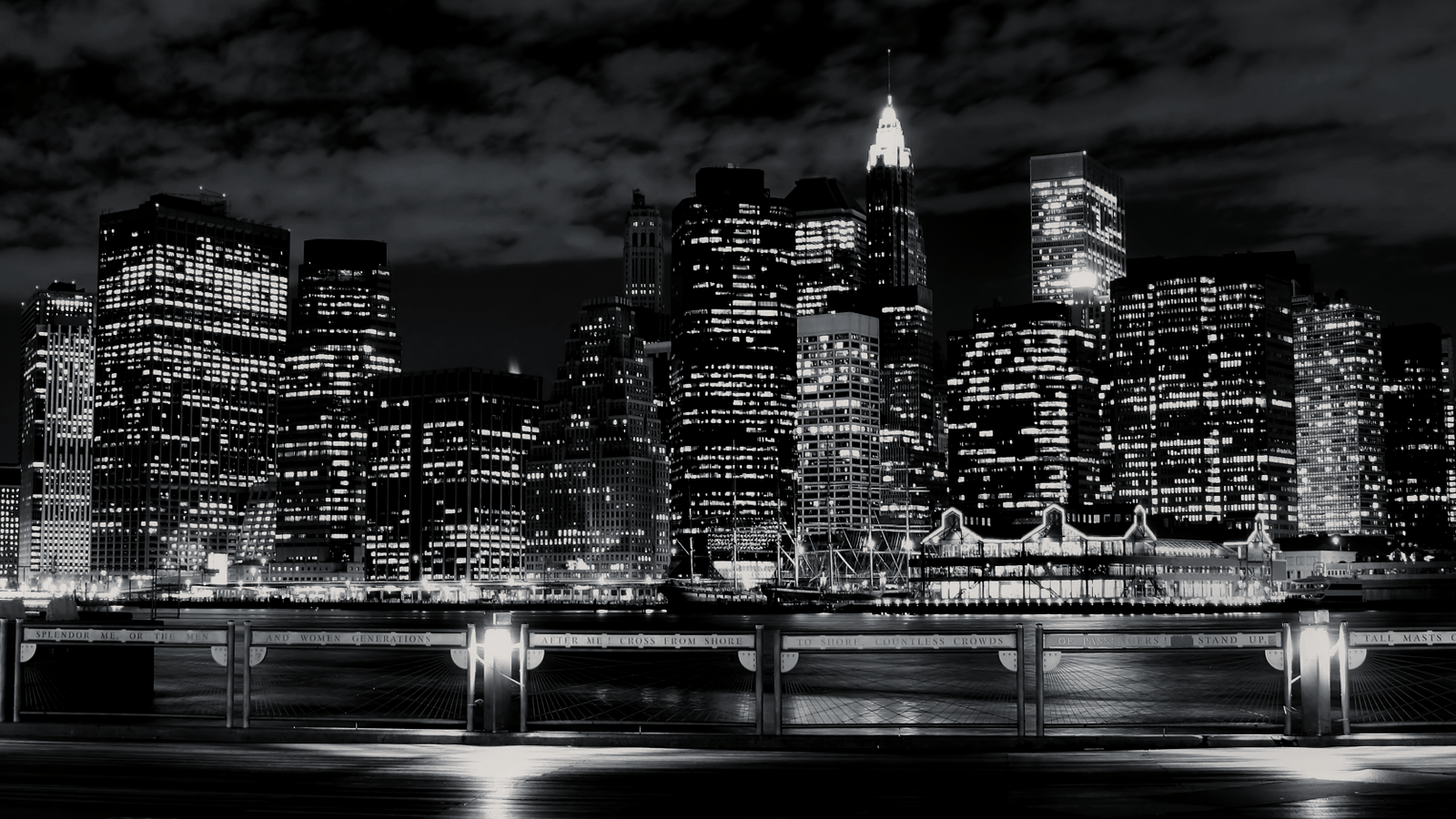 1600x900 Free download Black and White Cloudy Night New York wallpaper [1600x1200] for your Desktop, Mobile & Tablet. Explore NYC Black and White Wallpaper. HD Black And White Wallpaper, Black