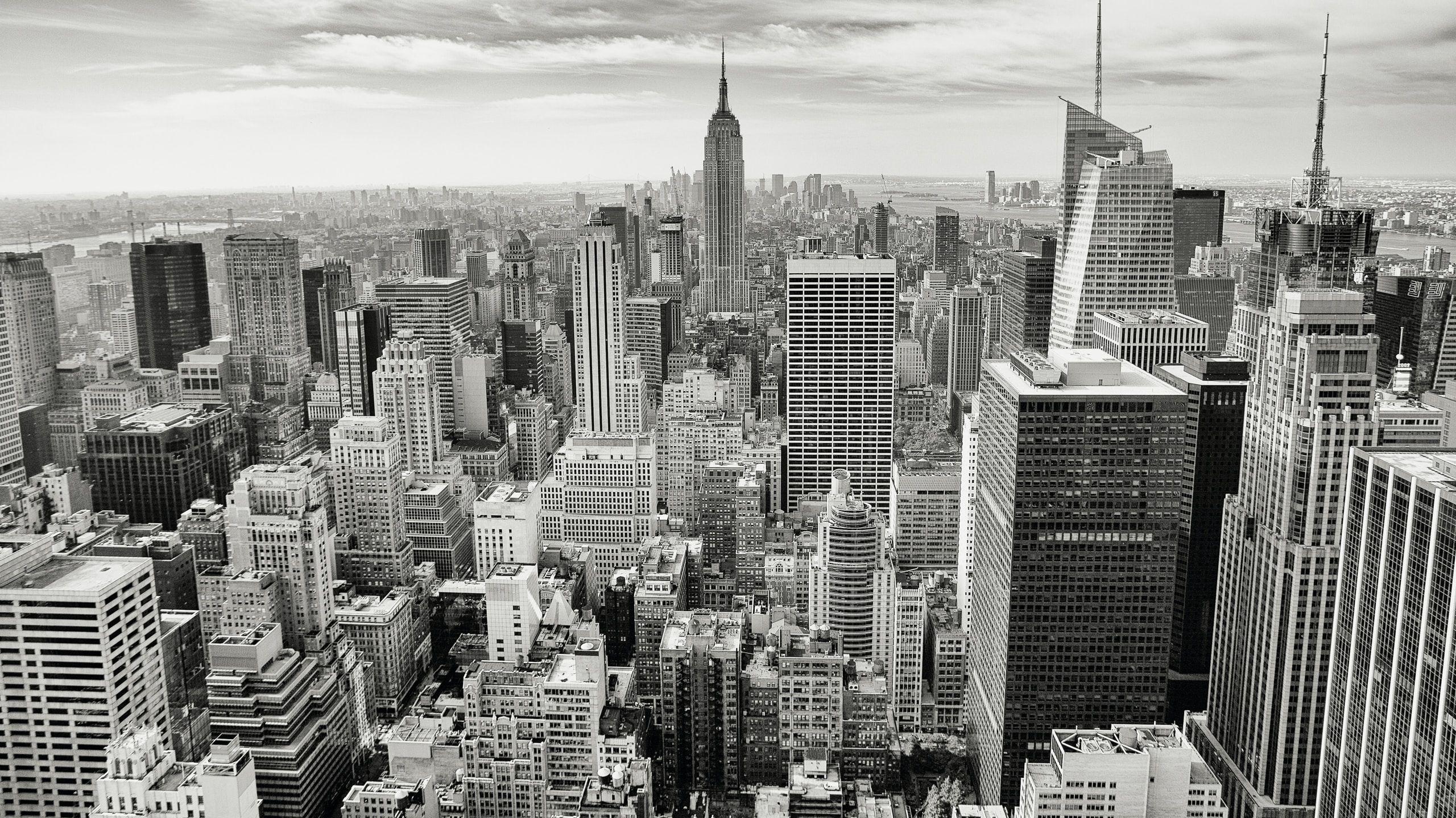 2560x1440 Gray City Wallpaper