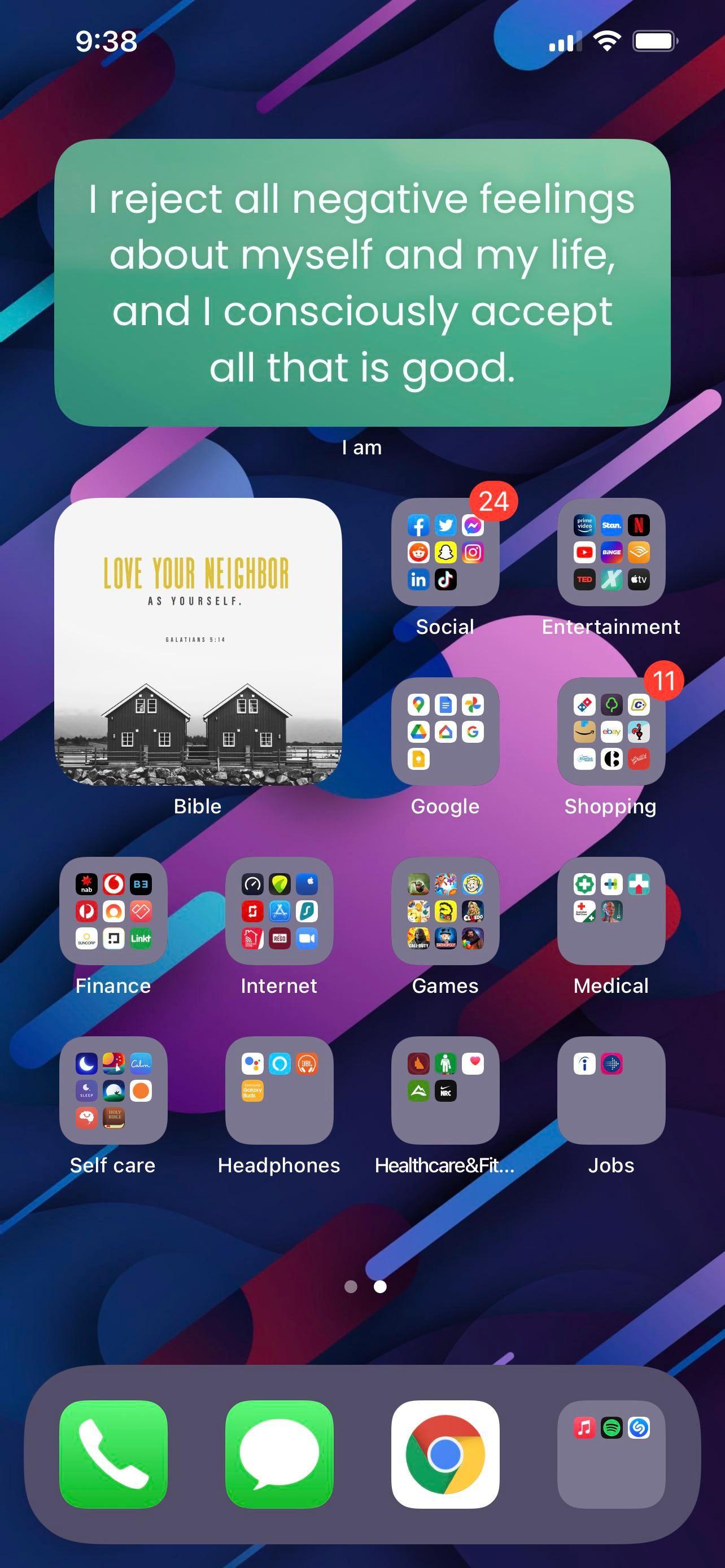 1284x2778 Self Improvement. Last pic is of wallpaper.: iOSsetups