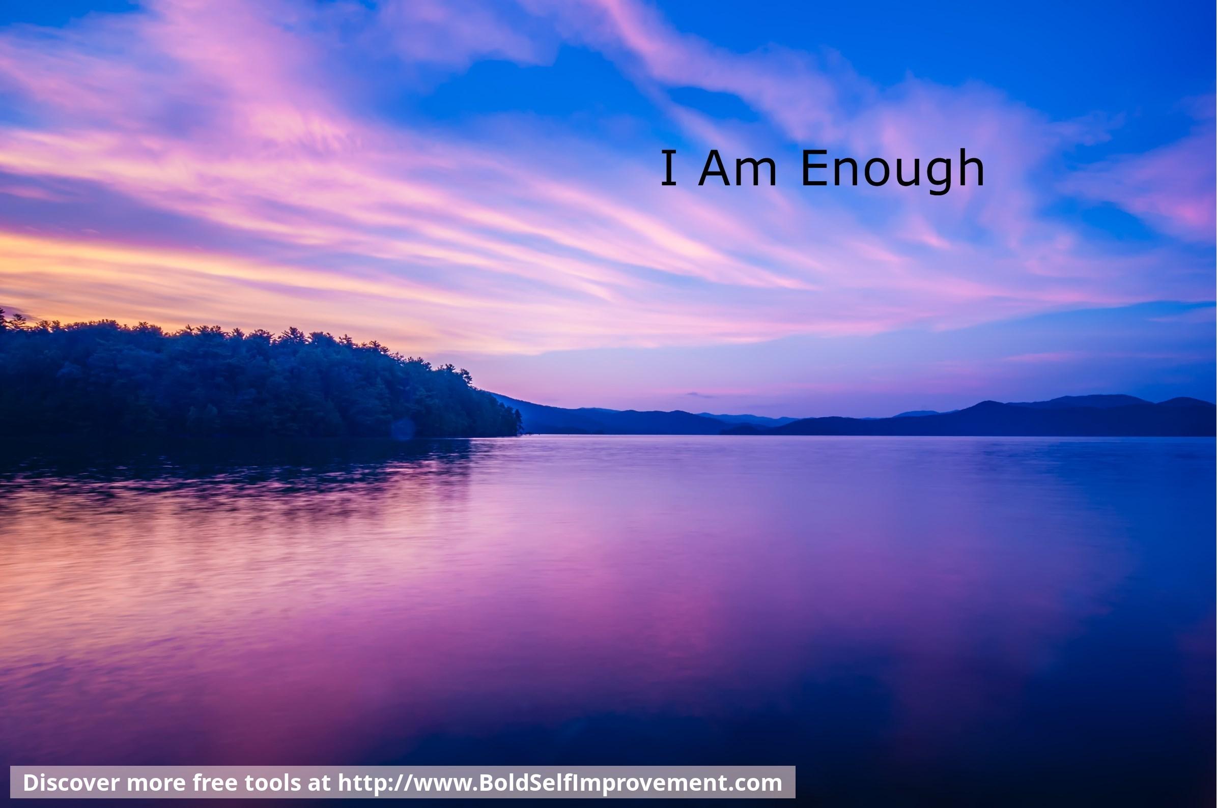 2391x1588 I Am Enough Wallpaper. Bold Self Improvement