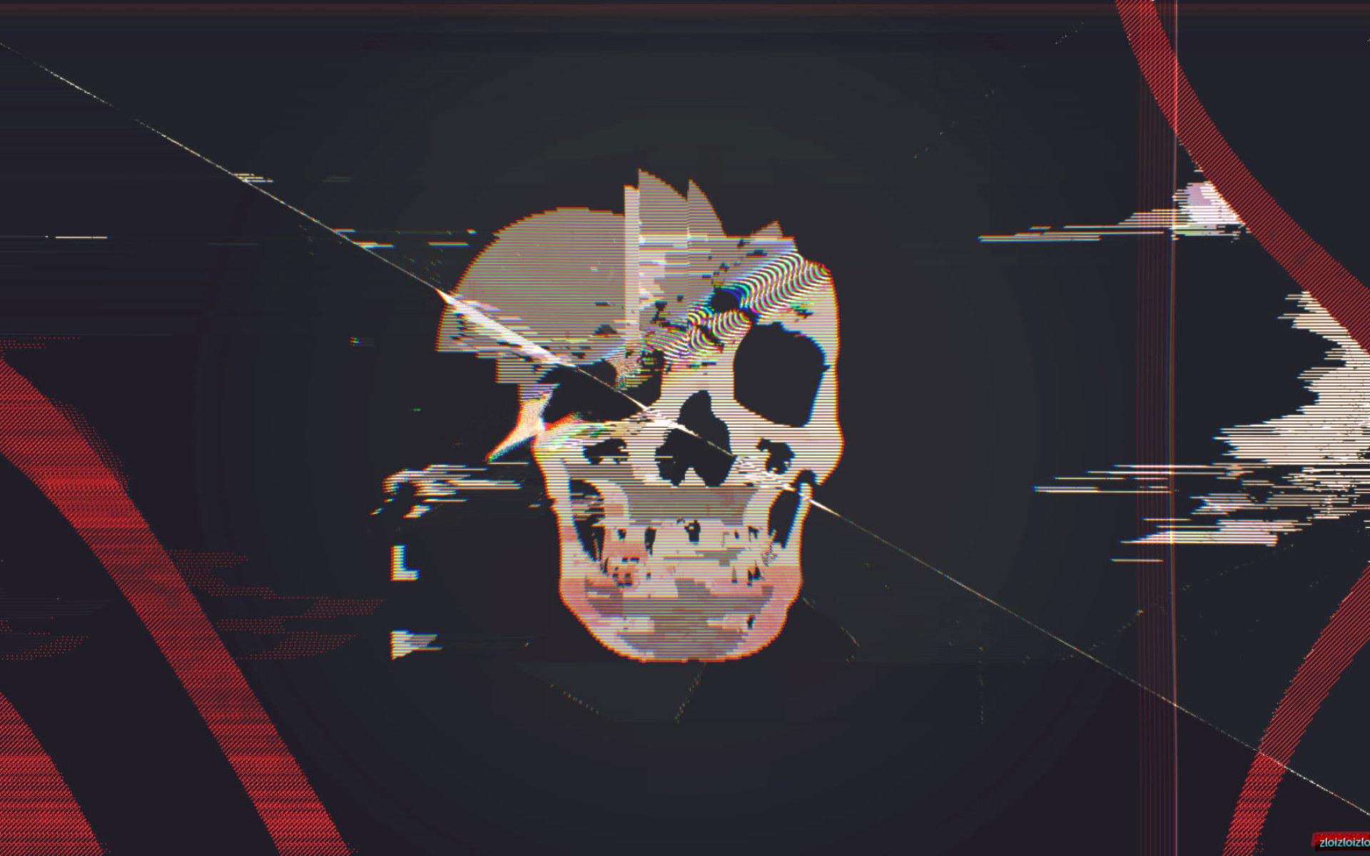 1920x1200 Skull wallpaper illustration, glitch art, abstract, cyberpunk, webpunk • Wallpaper For You HD Wallpaper For Desktop & Mobile