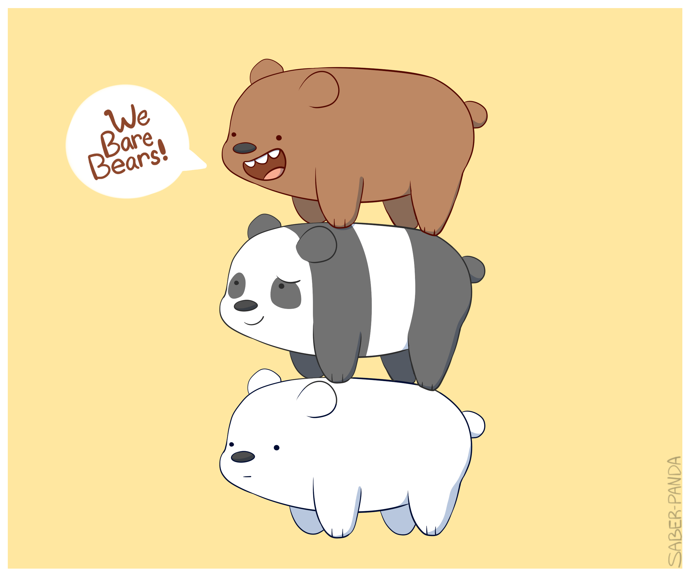 2396x2000 We Bare Bear Desktop Wallpaper HD