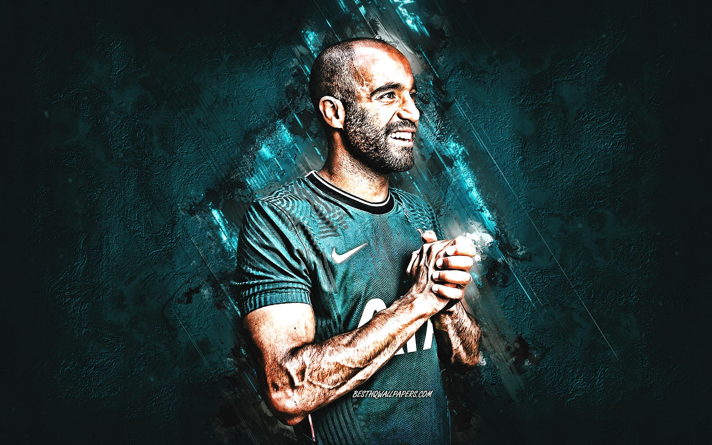 2880x1800 Download wallpaper Lucas Moura, Tottenham Hotspur, Brazilian footballer, attacking midfielder, portrait, green stone background, football for desktop with resolution 2880x1800. High Quality HD picture wallpaper
