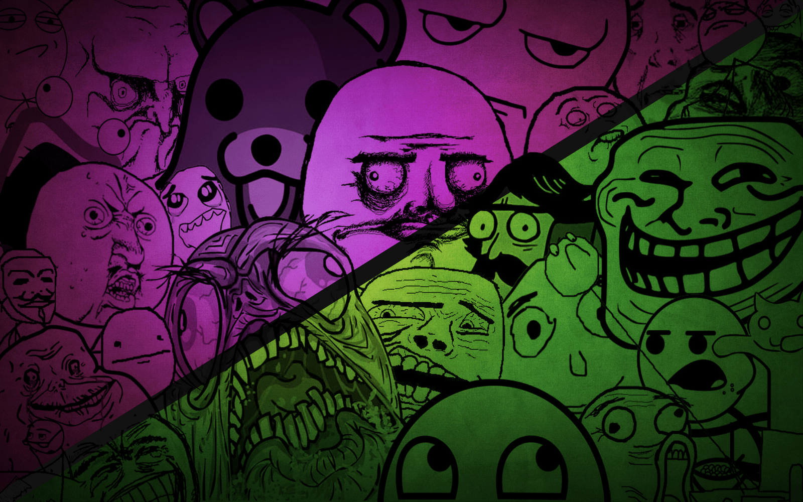 1600x1000 Central Wallpaper: Funny Trollface Meme HD Wallpaper