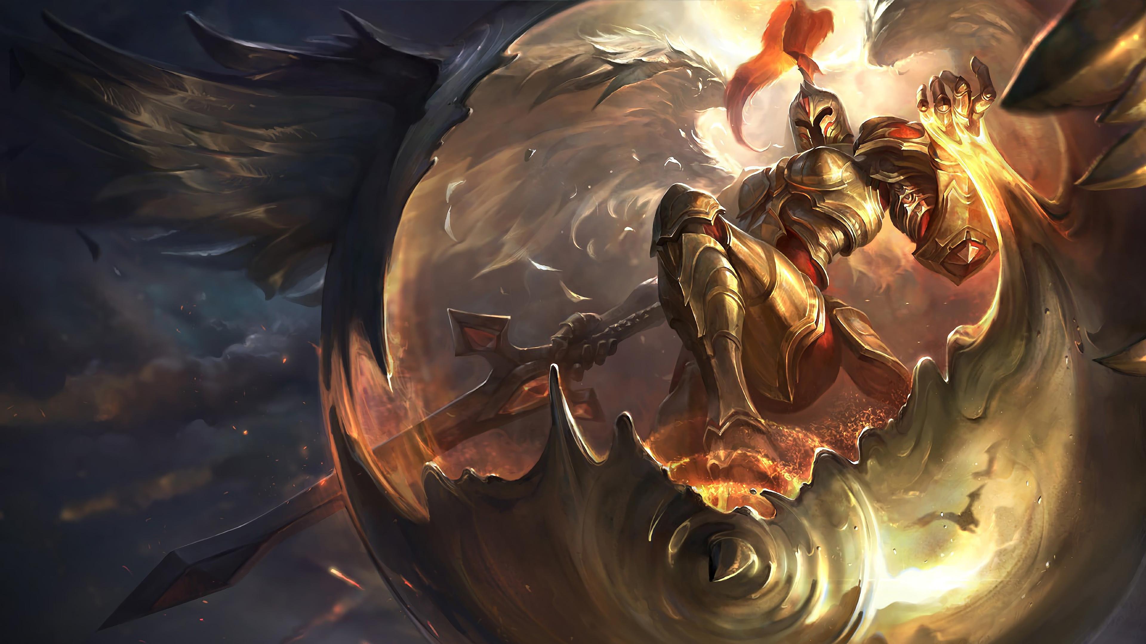3840x2160 Wallpaper 4k Kayle LoL Splash Art League of Legends Wallpaper