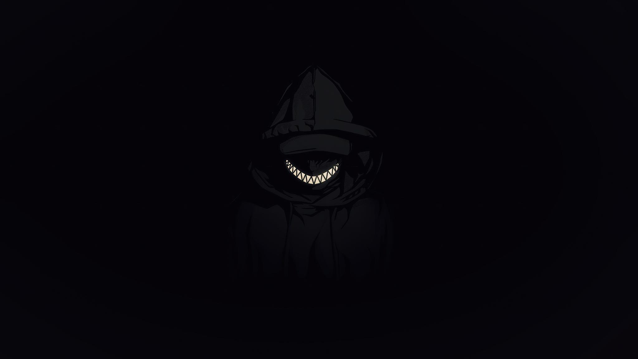 2048x1152 Hooded Jacket Boy Smiling Minimal Dark 4k 2048x1152 Resolution HD 4k Wallpaper, Image, Background, Photo and Picture