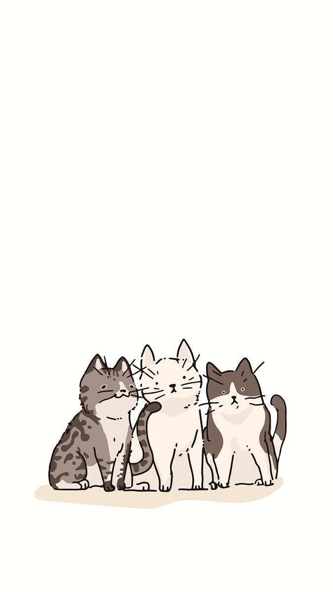 Doodle Cat Wallpapers - Top Free Doodle Cat Backgrounds - WallpaperAccess