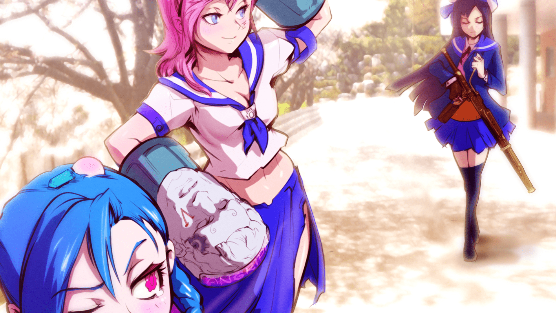 1920x1080 Caitlyn, Jinx and VI (League Of Legends) HD Wallpaper