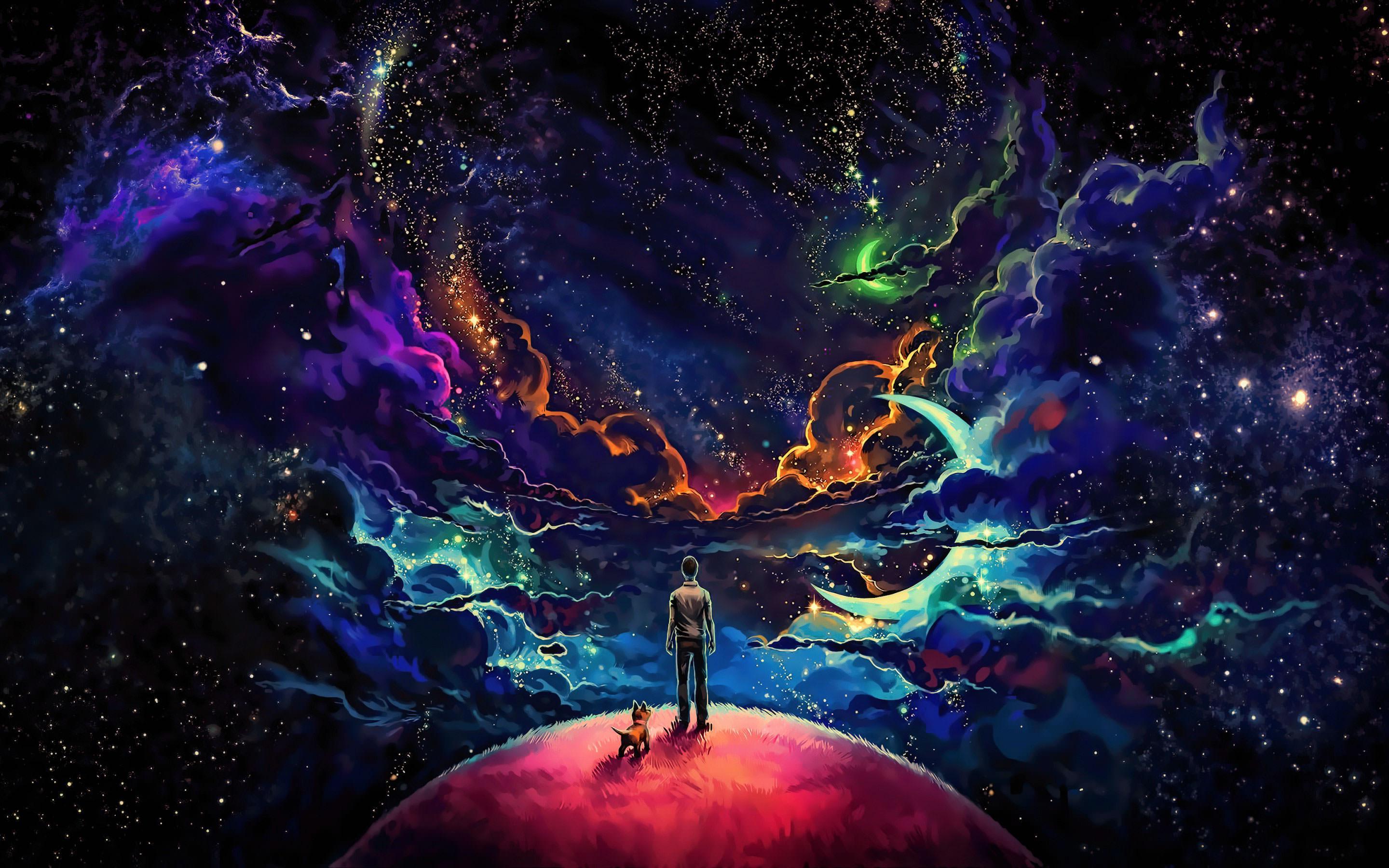 2880x1800 Space Dog Wallpaper