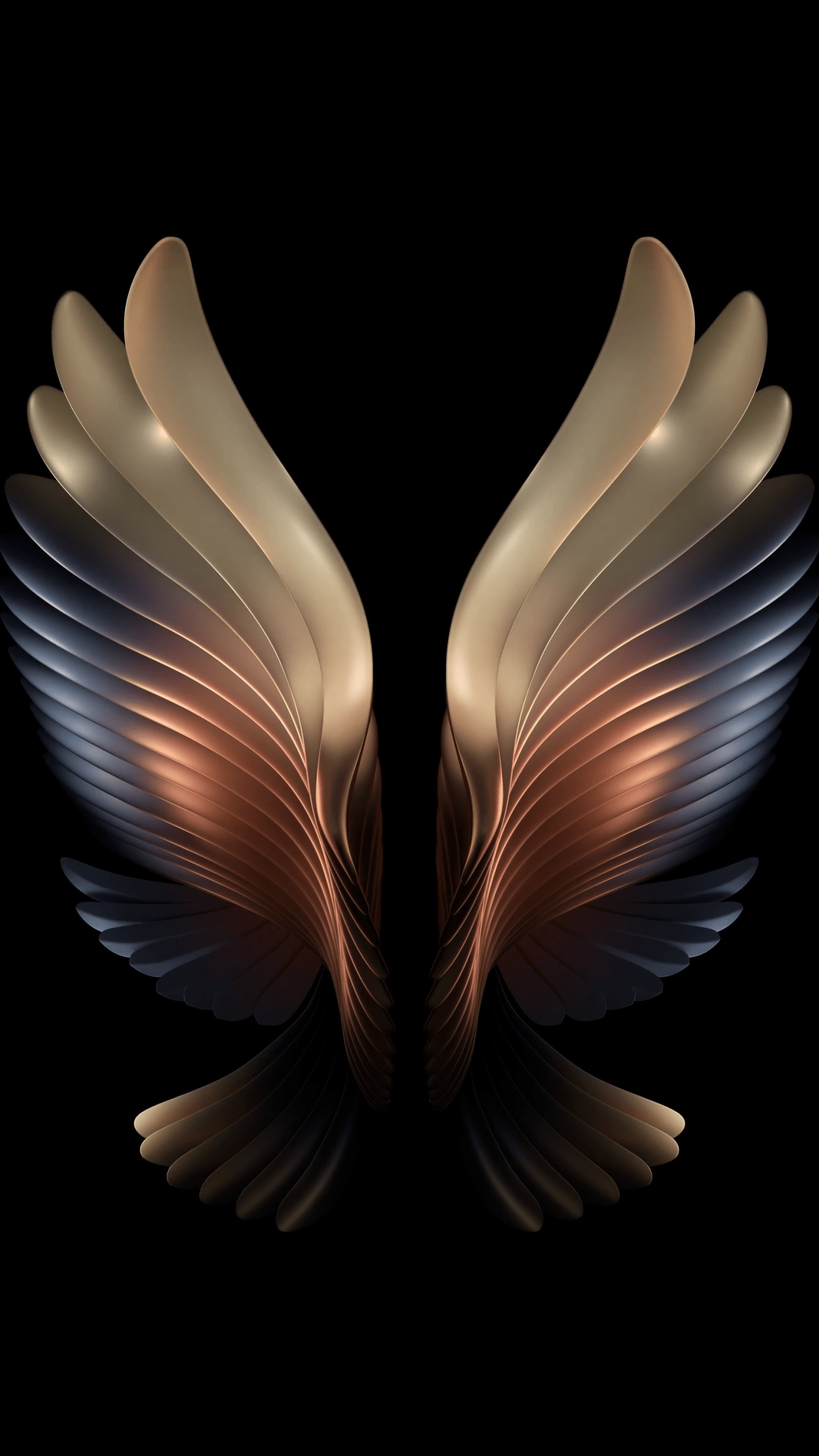 1440x2560 Samsung Galaxy W21 Wallpaper 4K, Samsung Galaxy Fold, AMOLED, Angel wings, Abstract