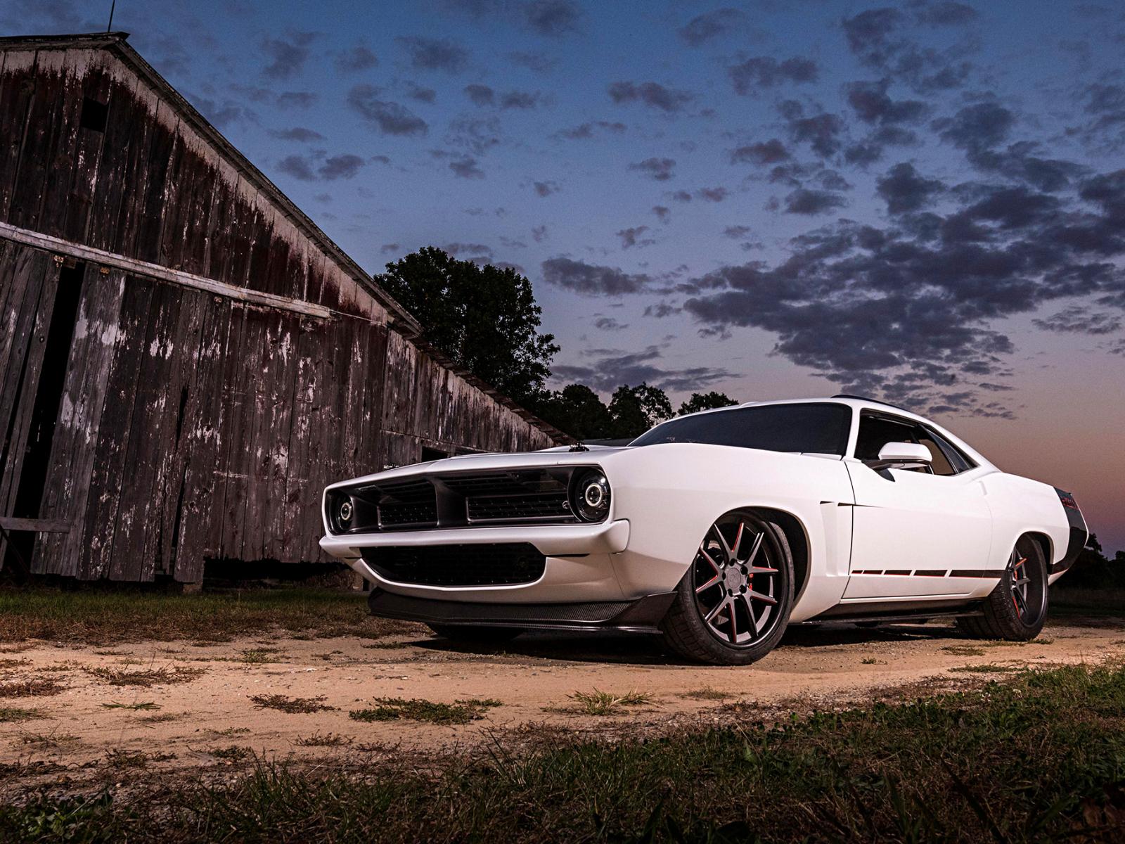 1600x1200 Desktop Wallpaper Plymouth Barracuda Classic Car, Muscle Car, Front View, HD Image, Picture, Background, Gh X3x