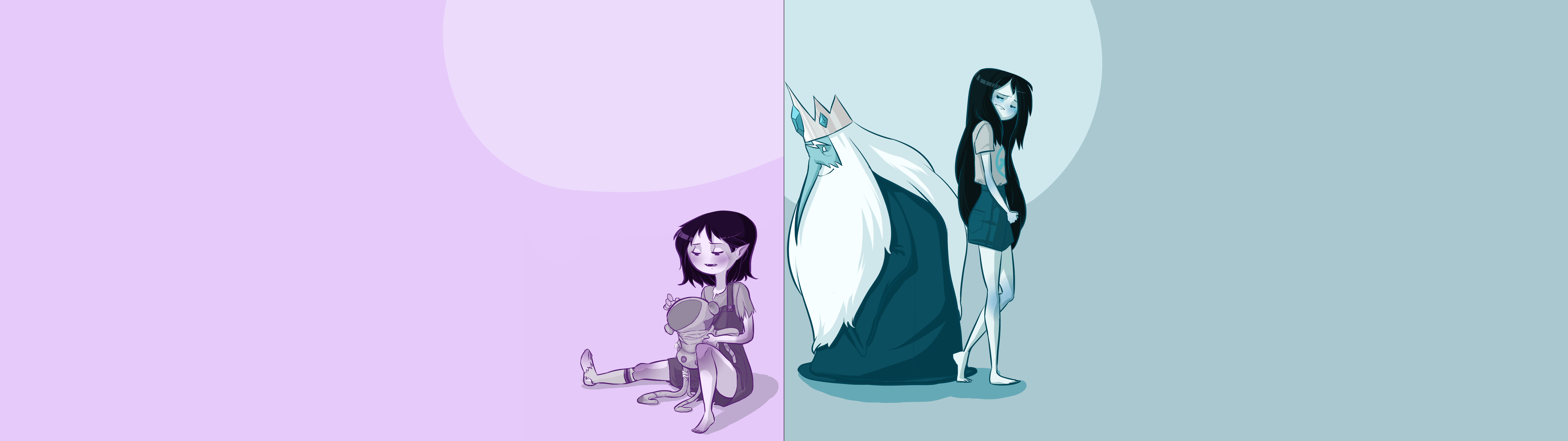 7680x2160 Adventure Time and Marceline