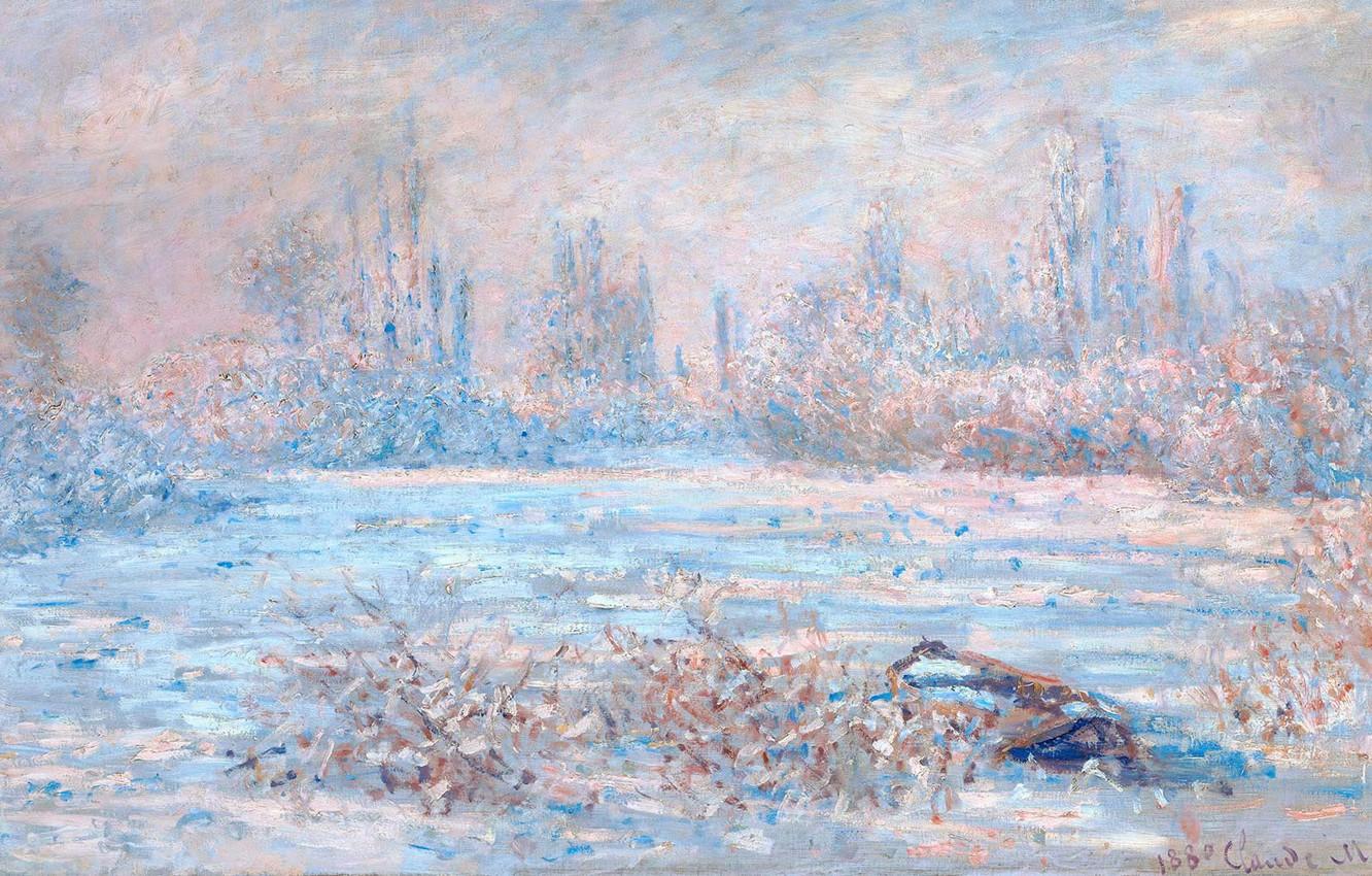 1332x850 Photo Wallpaper Landscape, Picture, Claude Monet, Claude Monet Frost