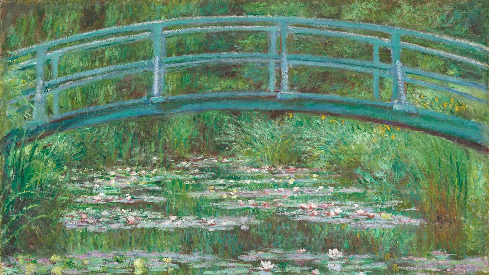 1600x900 artwork, Claude Monet, Bridge, Painting, Water lilies, Classic art Wallpaper HD / Desktop and Mobile Background