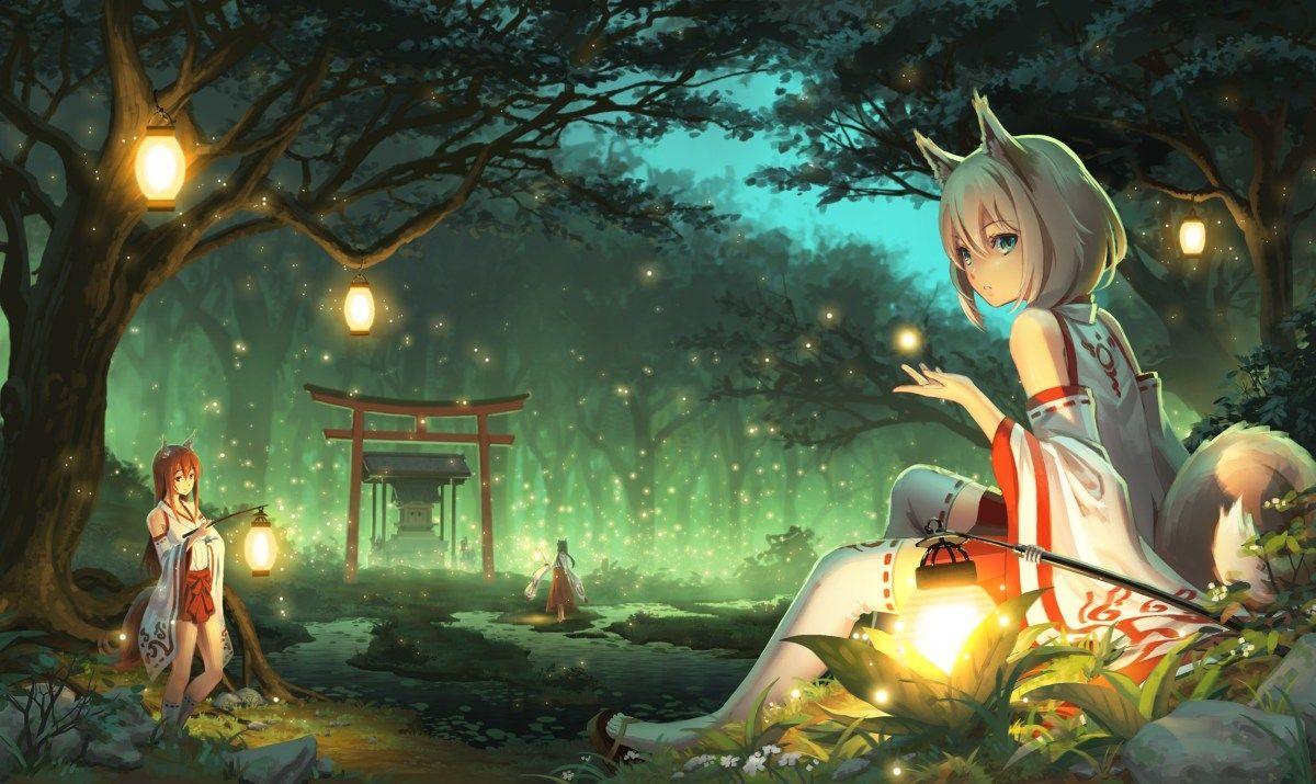 1200x715 Anime Girl HD Landscapes Wallpaper 2667X1500 Anime Girls