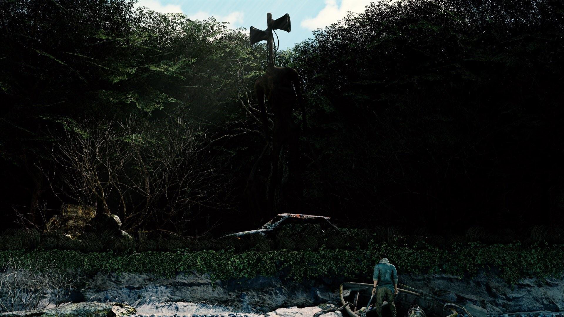 1920x1080 Siren Head, plants, artwork. Mocah HD Wallpaper