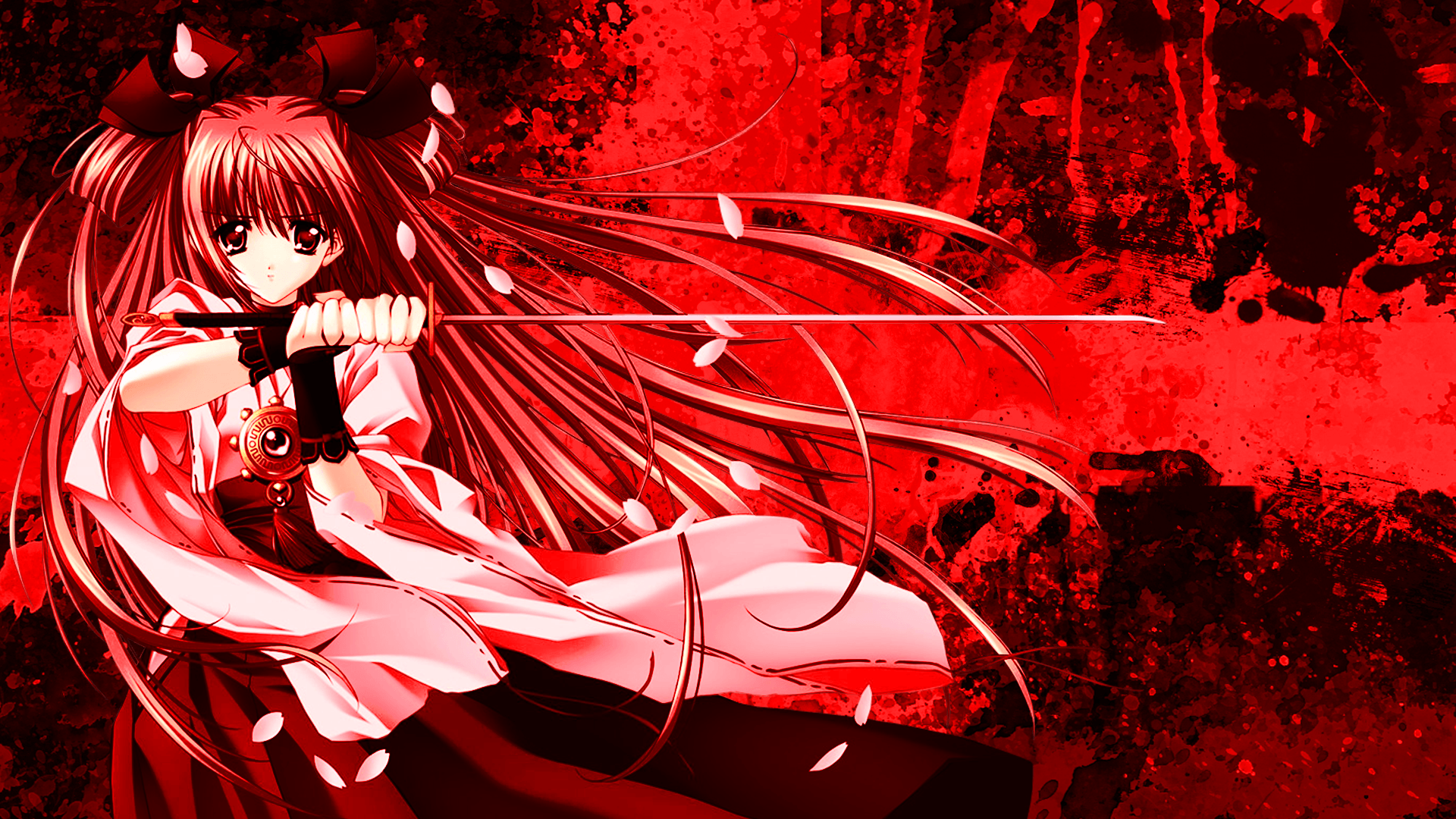 1920x1080 Red Anime Wallpaper