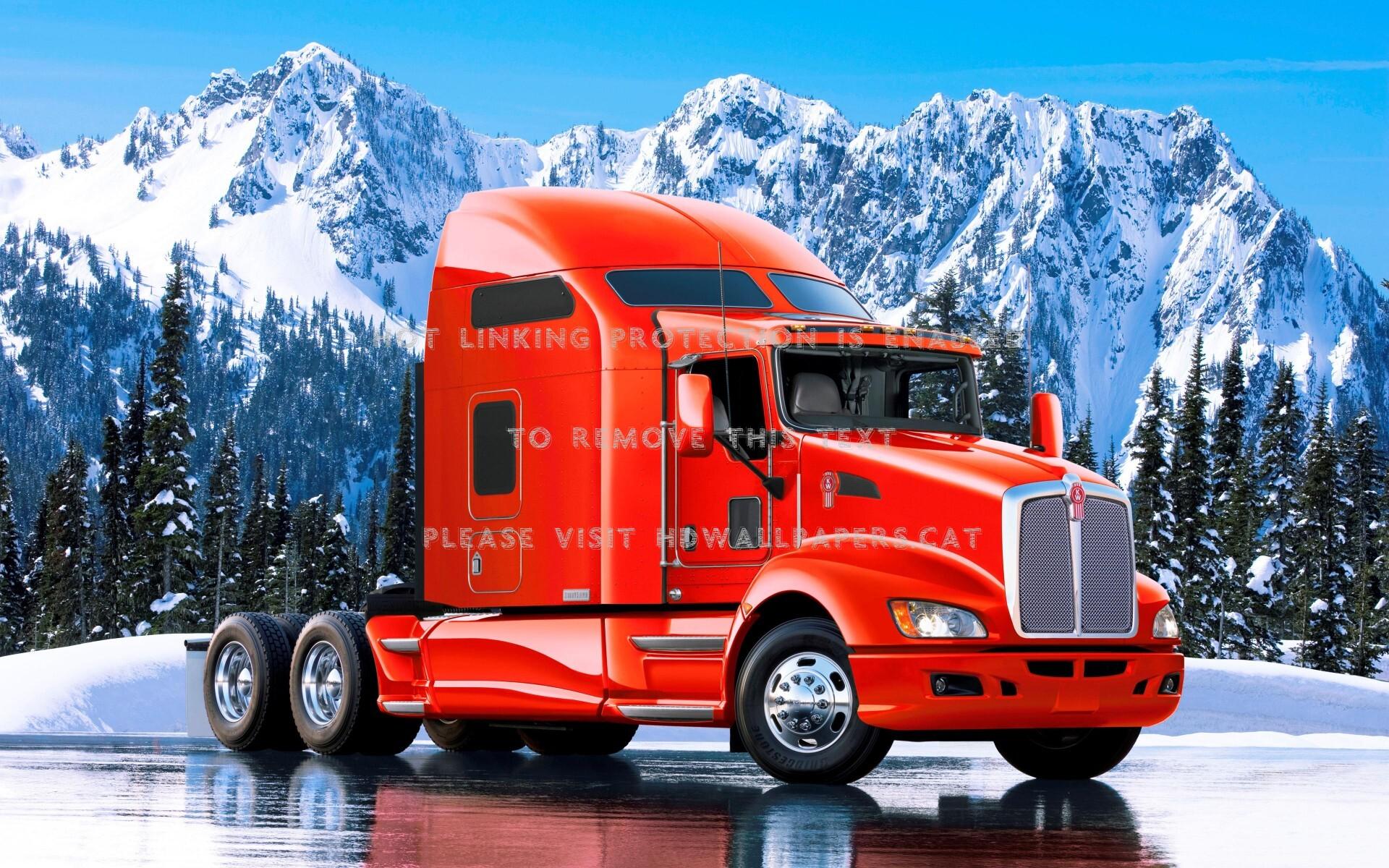 1920x1200 reflection diesel truck 18wheeler kenworth