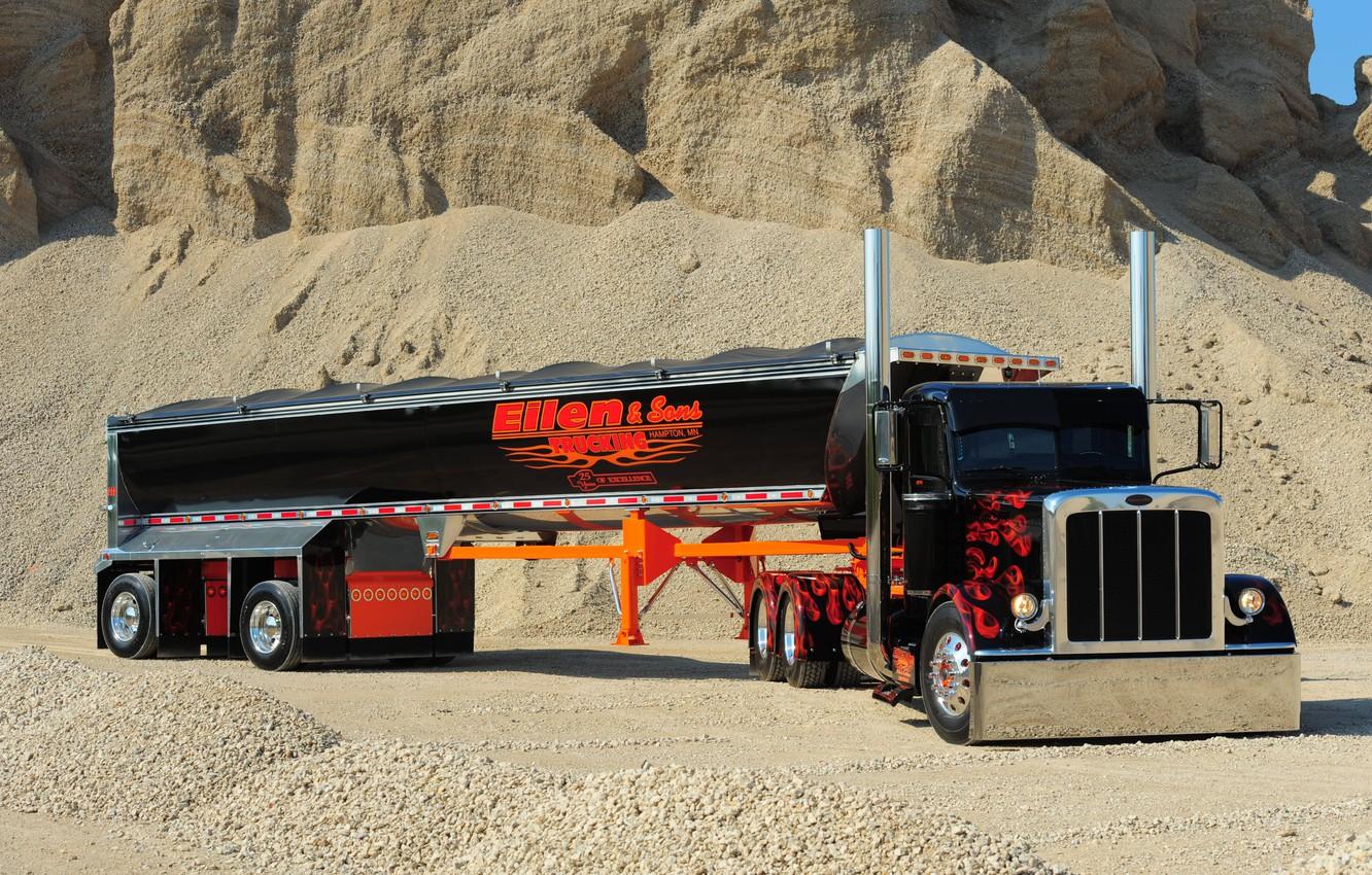 1332x850 Wallpaper custom, truck, peterbilt, semi, show image for desktop, section грузовики