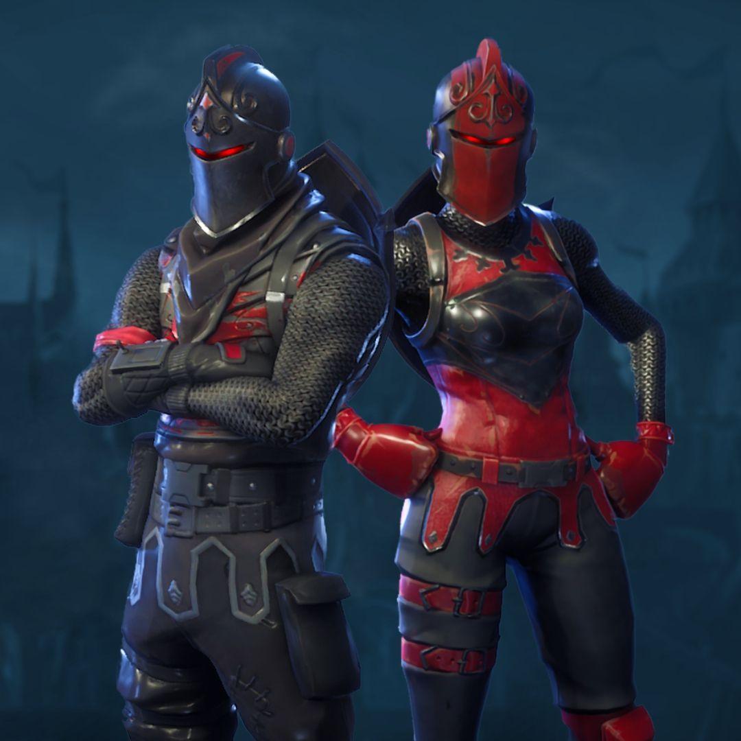 1080x1080 Black and Red Knight Fortnite Wallpaper