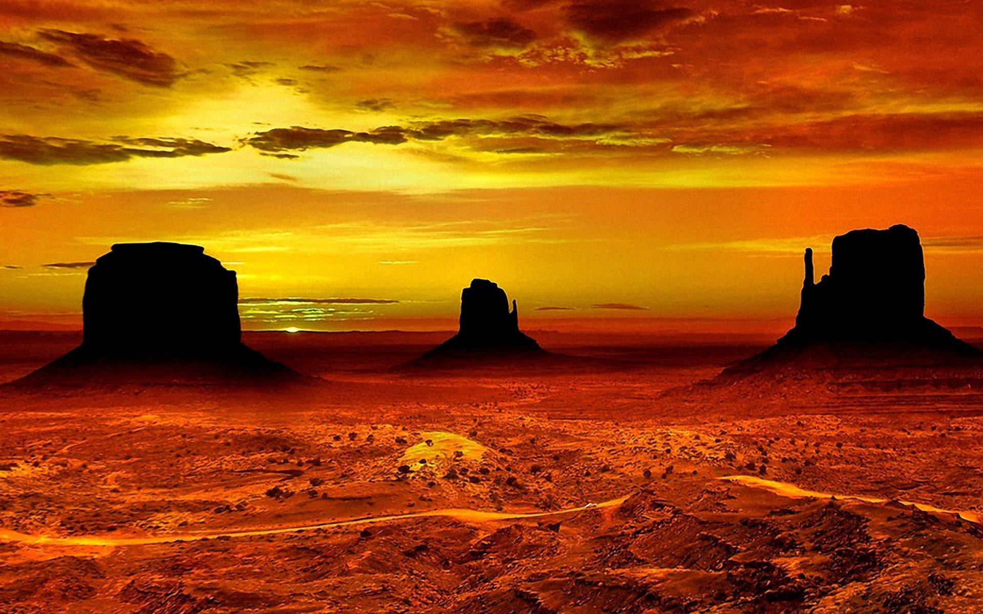 1920x1200 Monument Valley Sunset HD Wallpaper