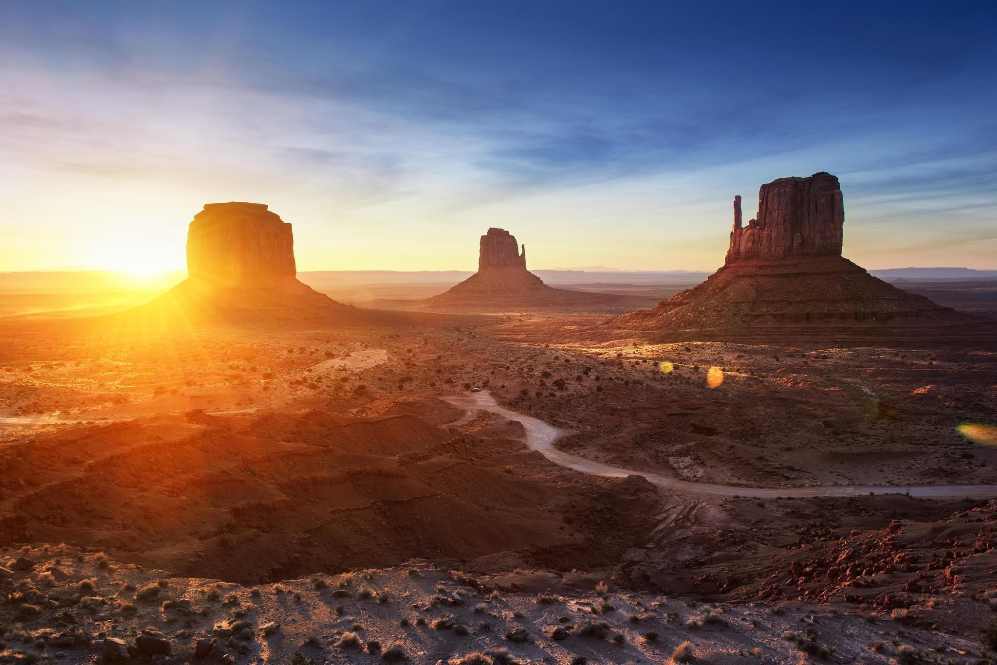2048x1367 monument valley desert sun sunset sky clouds nature landscape usa wallpaper. Mocah HD Wallpaper