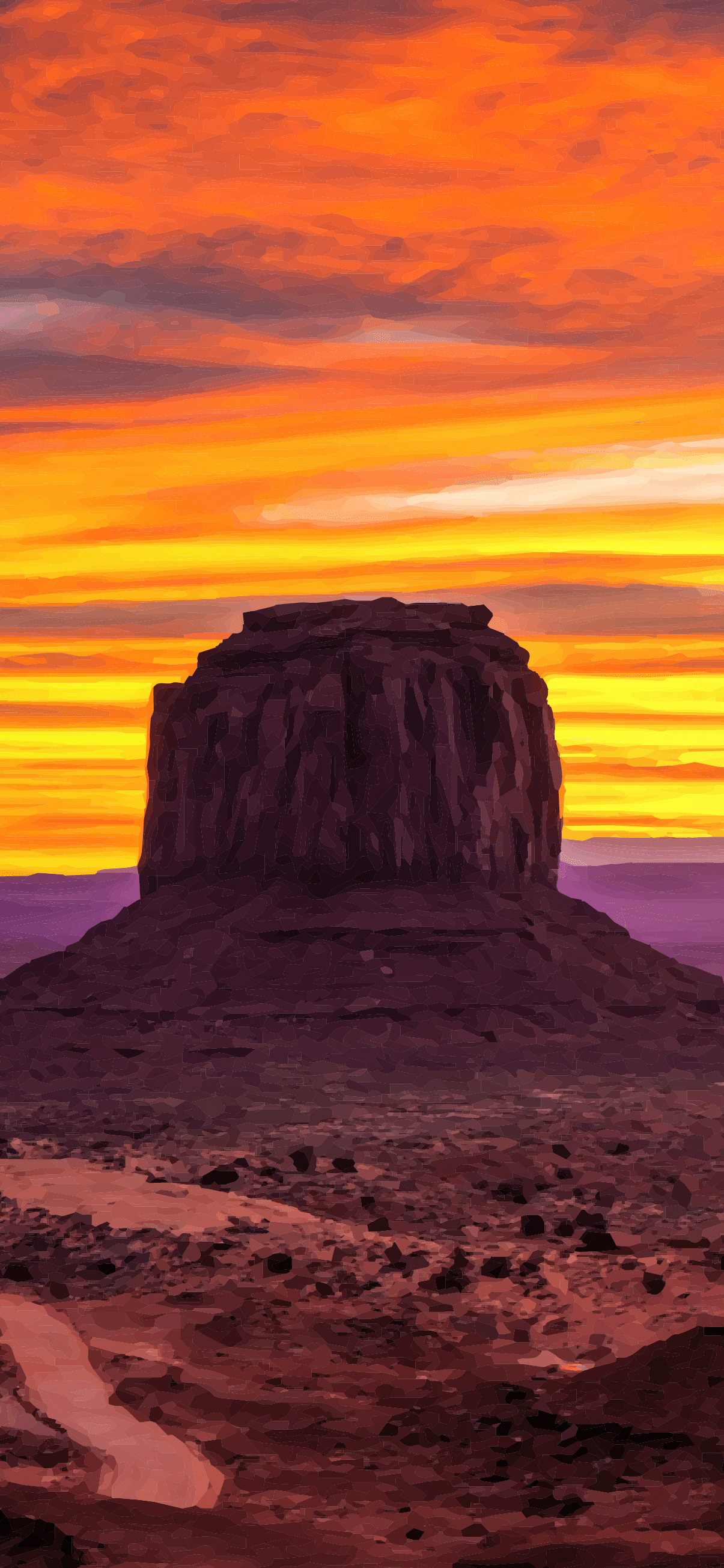 1205x2609 MOnument Valley iPhone wallpaper HD