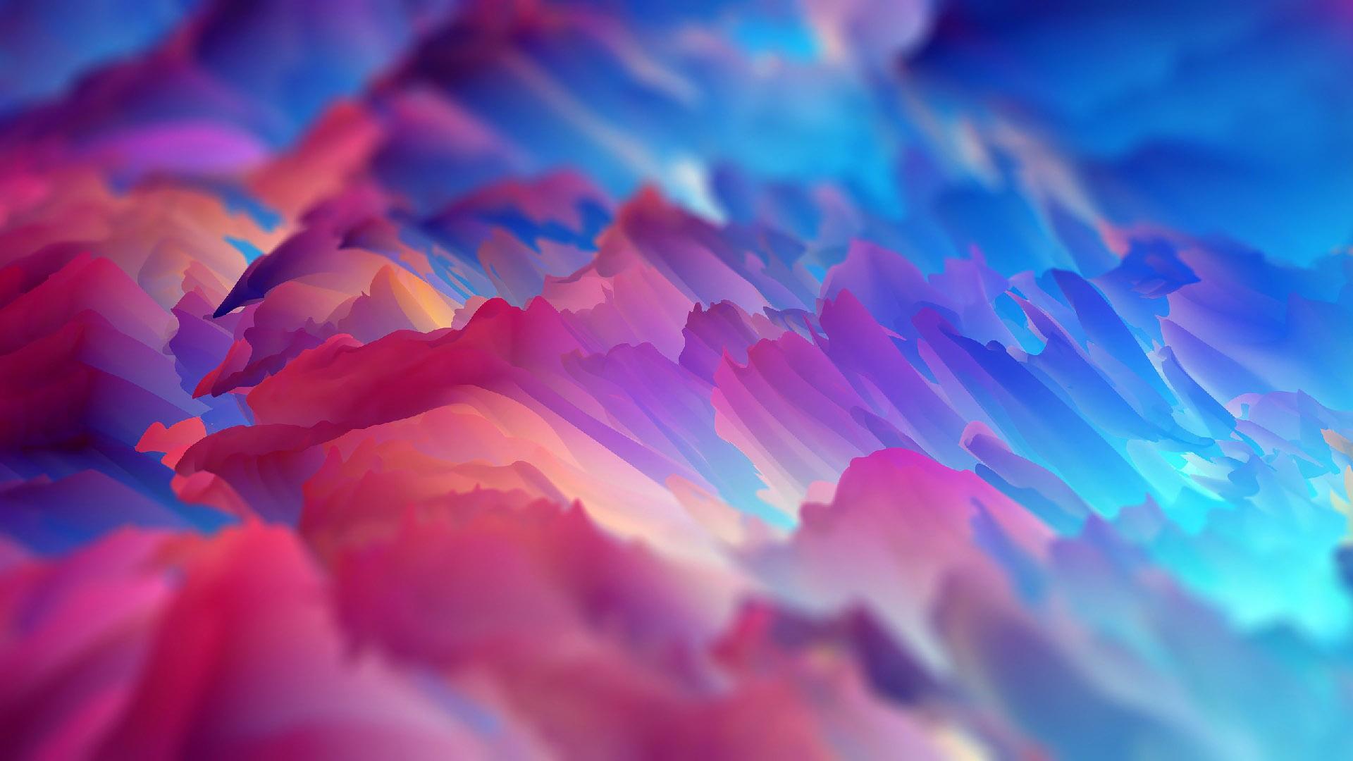 1920x1080 Pink Purple Blue HD Abstract Wallpaper