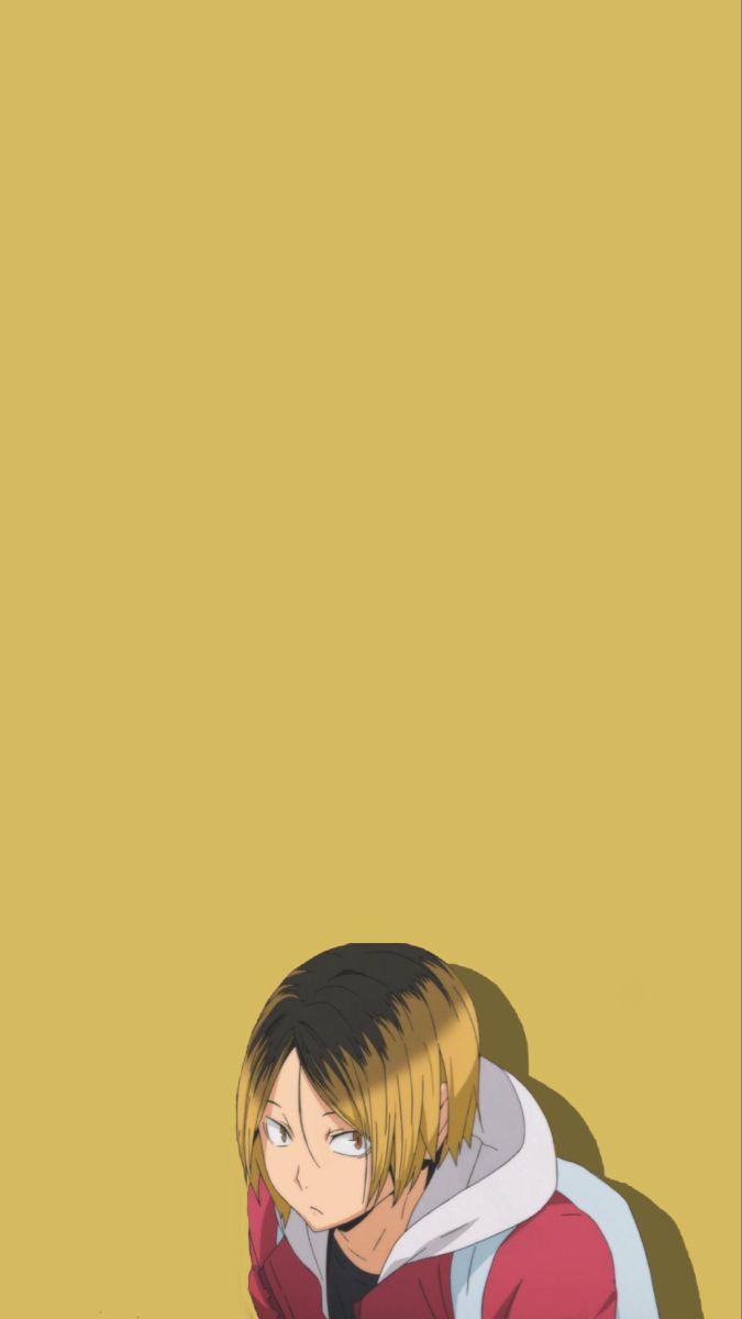 675x1200 kenmakozume #haikyuu #wallpaper #haikyuuedit #aesthetic #yellow #iphonewallpaper. Haikyuu anime, Anime wallpaper, Aesthetic anime