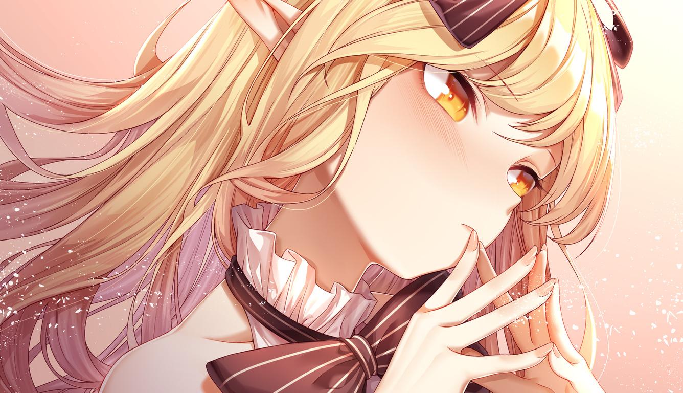 1336x768 Yellow Eyes Long Hair Anime Girl Laptop HD HD 4k Wallpaper, Image, Background, Photo and Picture