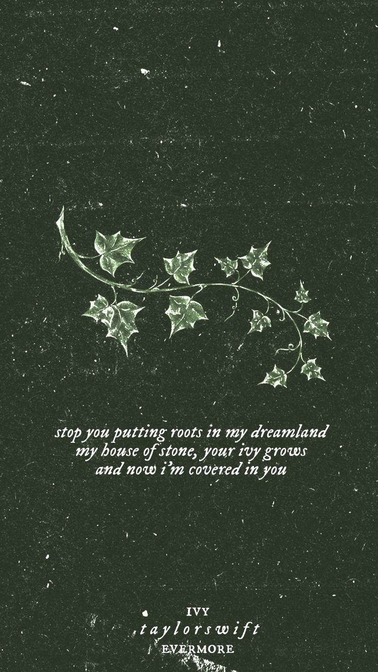 750x1334 Aesthetic Taylor Swift Lyrics Wallpaper Evermore