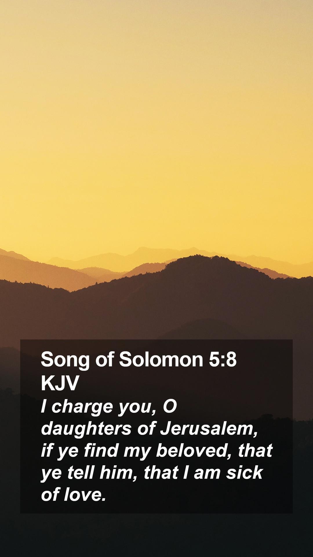 1080x1920 Song of Solomon 5:8 KJV Mobile Phone Wallpaper charge you, O daughters of Jerusalem, if ye